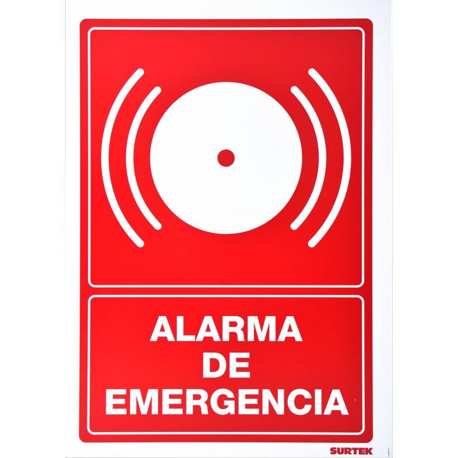 Señal "Alarma de emergencia" Surtek SES46