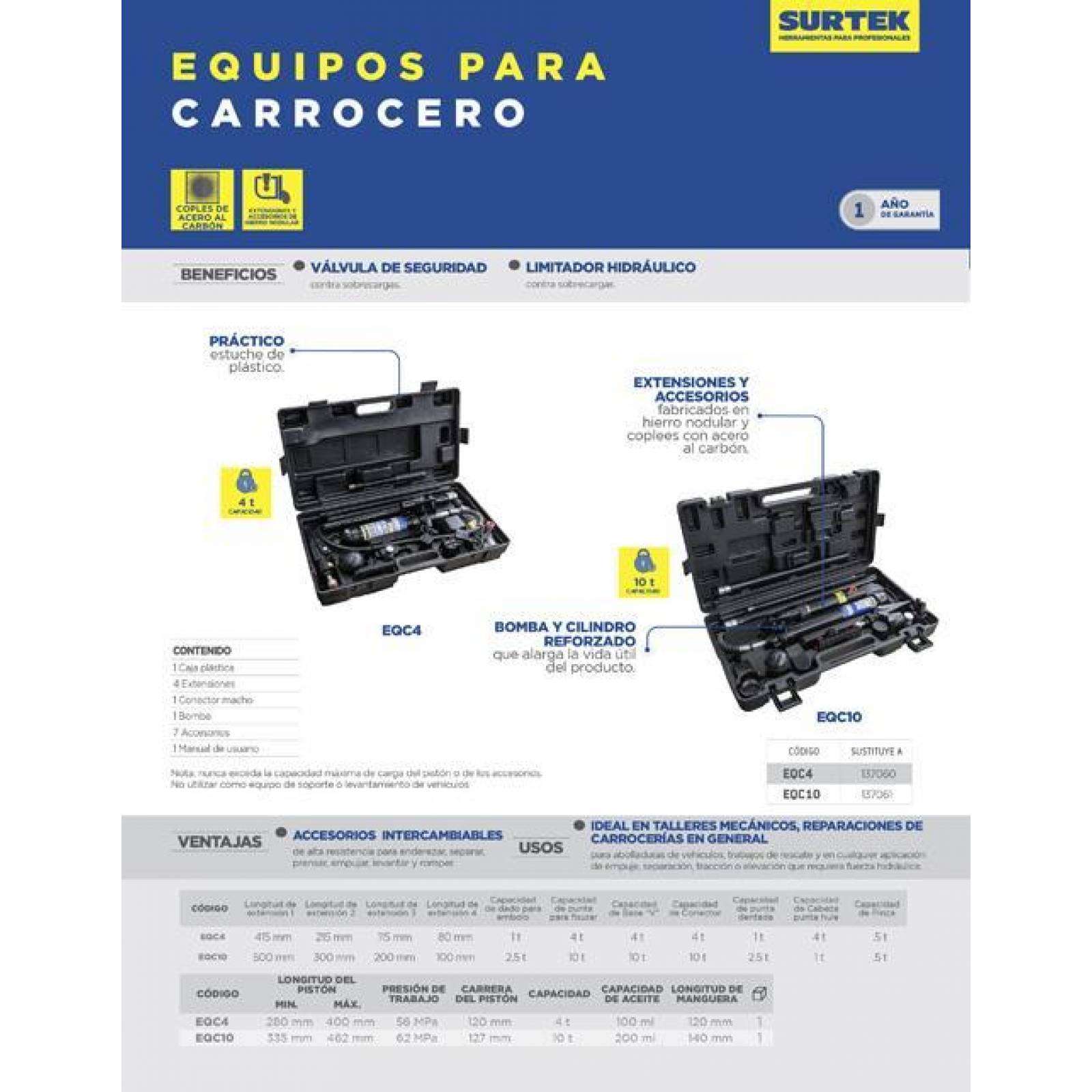 Equipo para carrocero 10t Surtek EQC10 