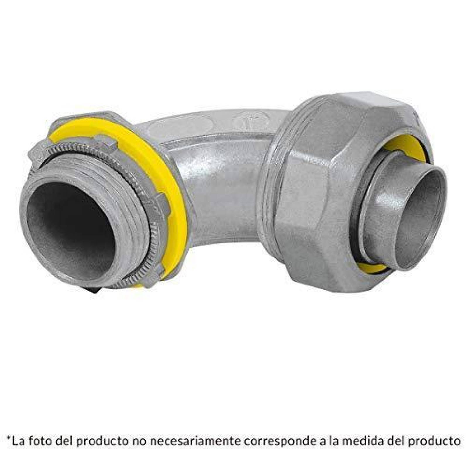 Conector curvo de 1/2' para tubo liquid tight, Volteck 46933