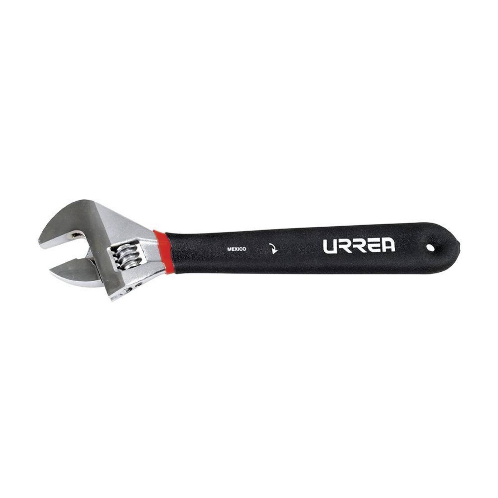 Llave ajustable 8" rubber grip Urrea 708G 