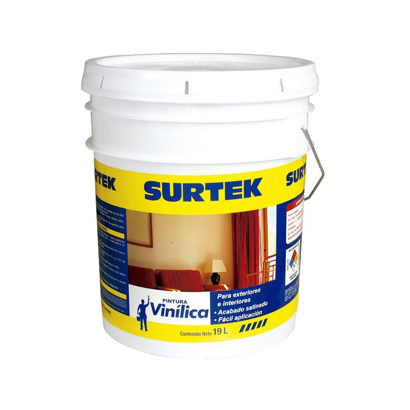Pintura Vinílica marfil 19lt Surtek SP20421