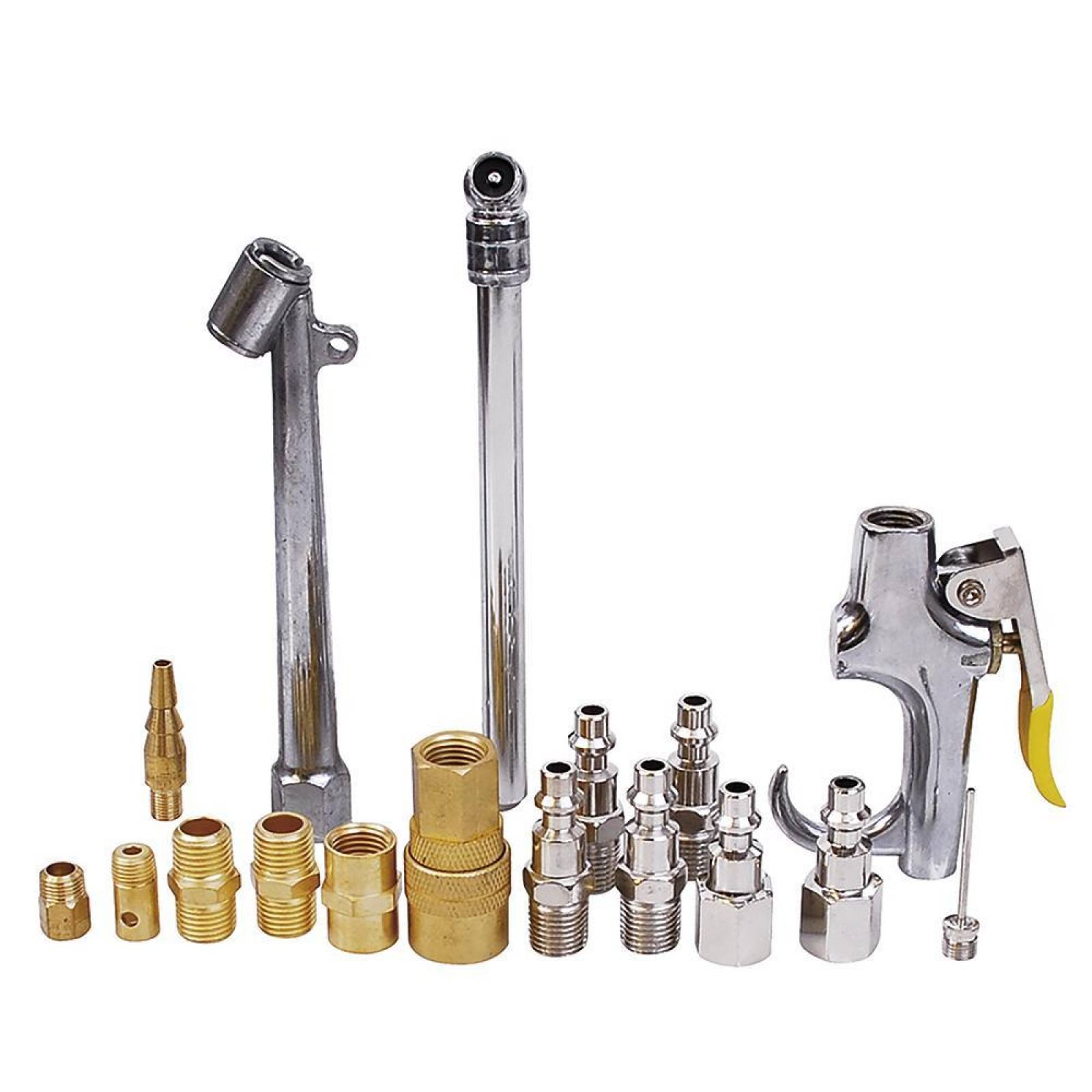 Surtek Juego de accesorios neumáticos 17 piezas 108141 