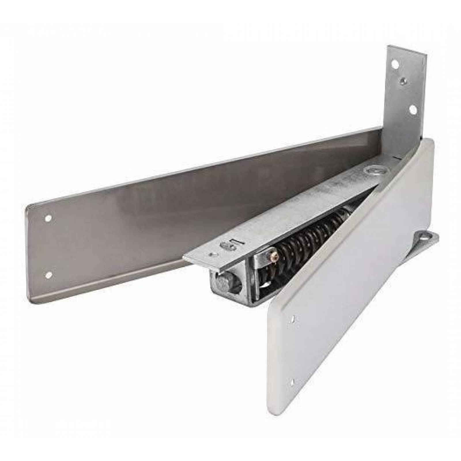 Bisagra de piso dobla acción, acero cromado, Hermex 43181 