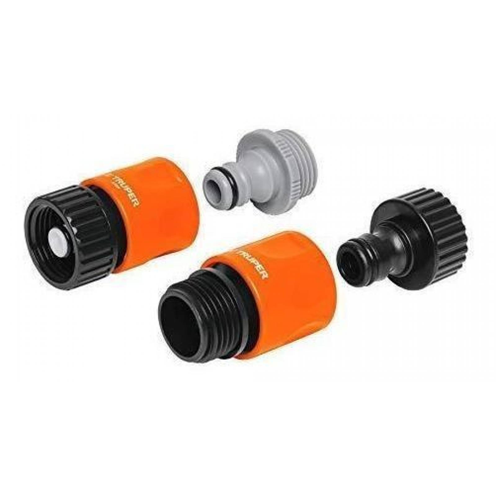 Juego de 5 conectores 3/4' rápidos de ABS, sistema click 12728 