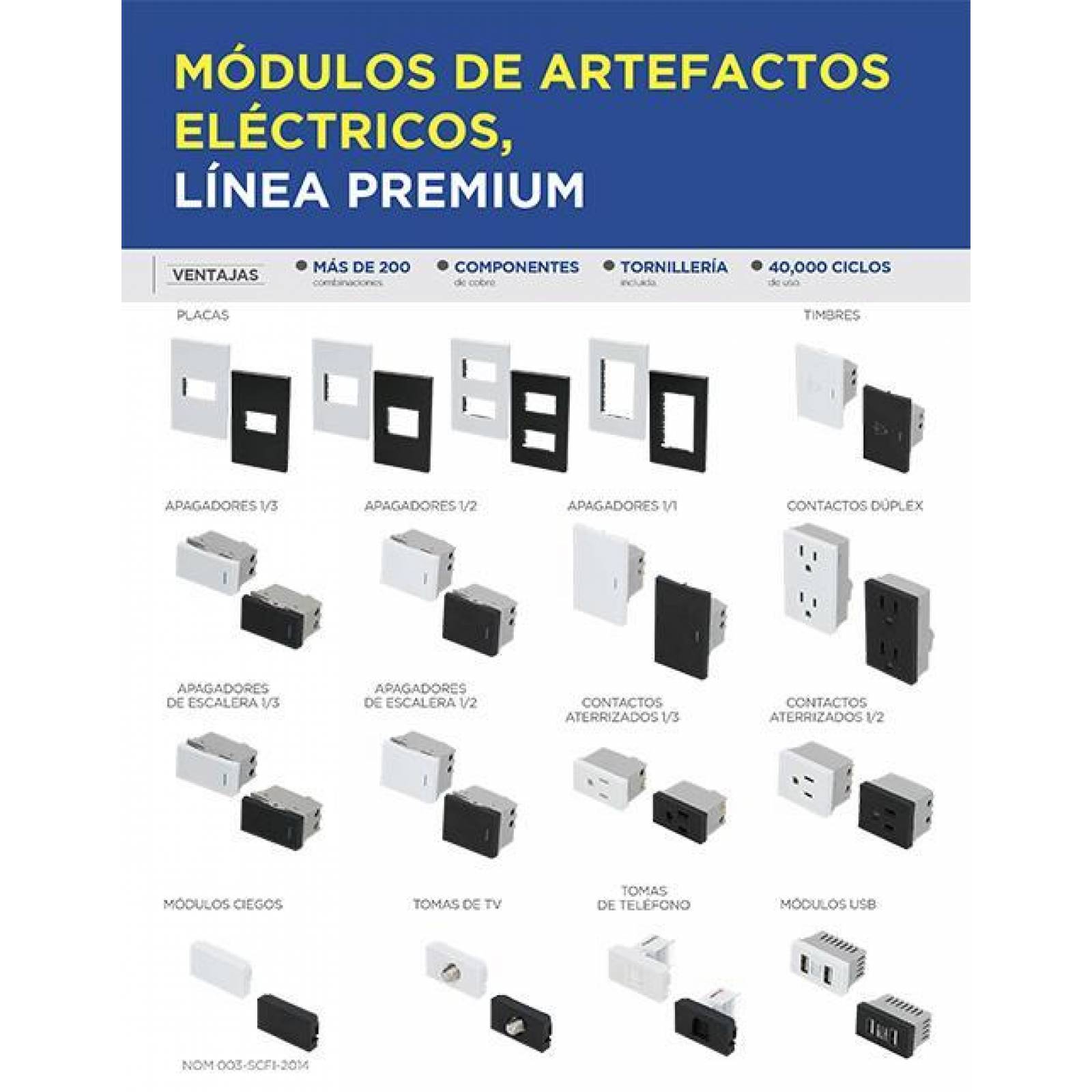 Apagador negro 1/3 Surtek. P605N 