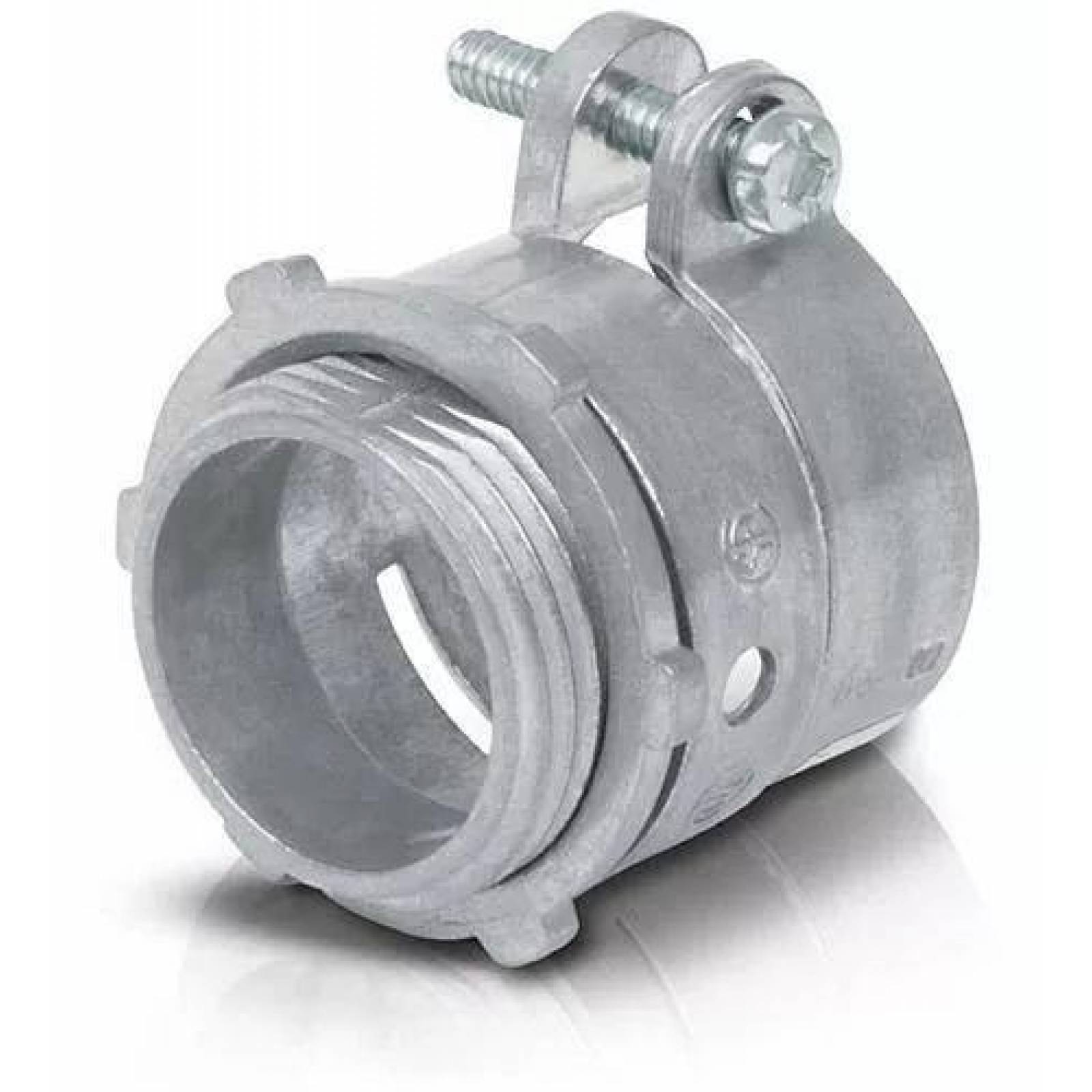 Conector recto 3/4' para tubo flexible metálico, Volteck 47341 