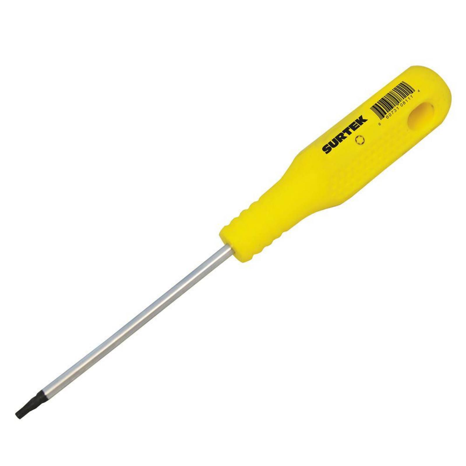 Destornillador amarillo barra redonda punta Torx T25 Surtek D4325 