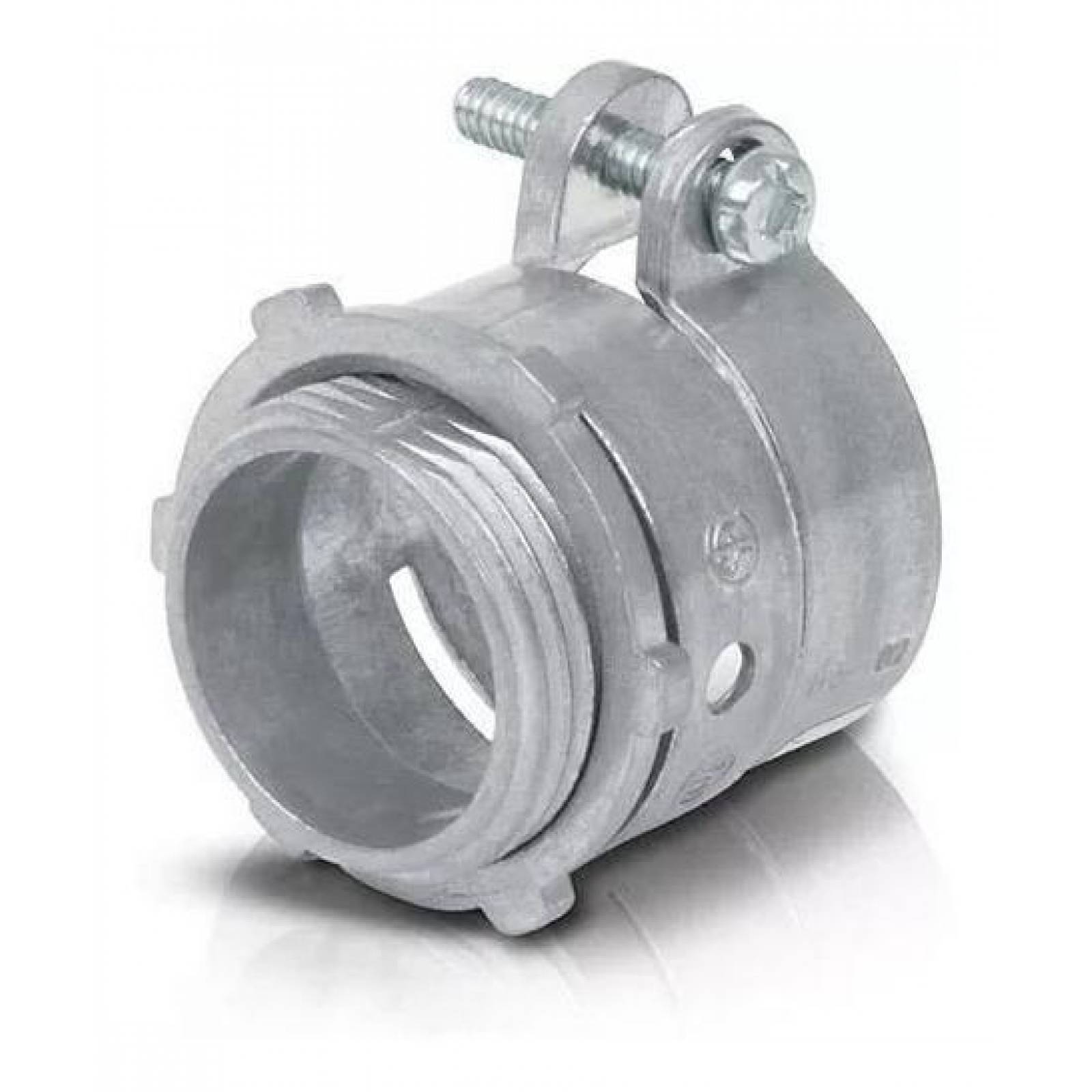 Conector recto 1/2' para tubo flexible metálico, Volteck 47340 