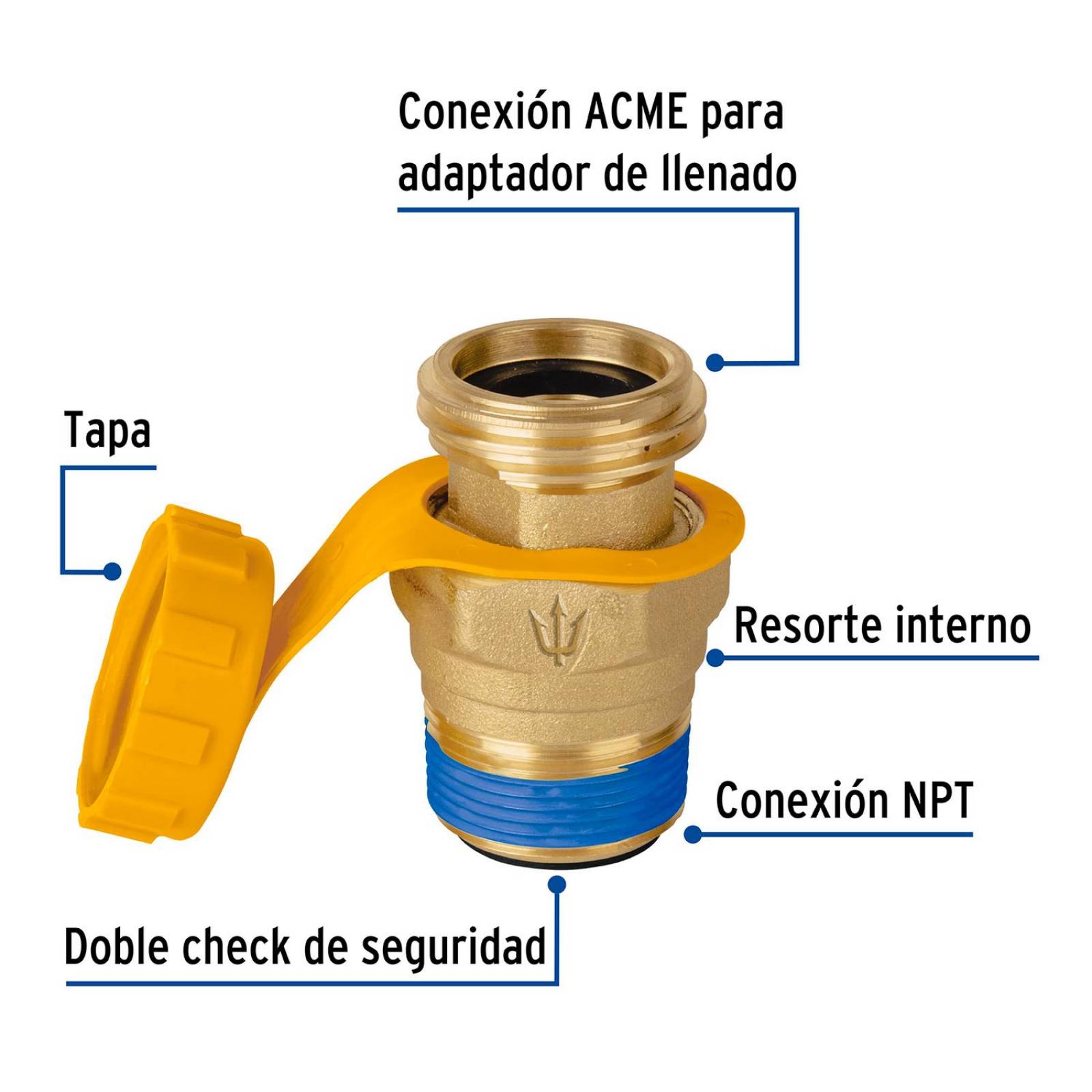 Válvula de llenado para tanque estacionario hasta 300 L 47653 