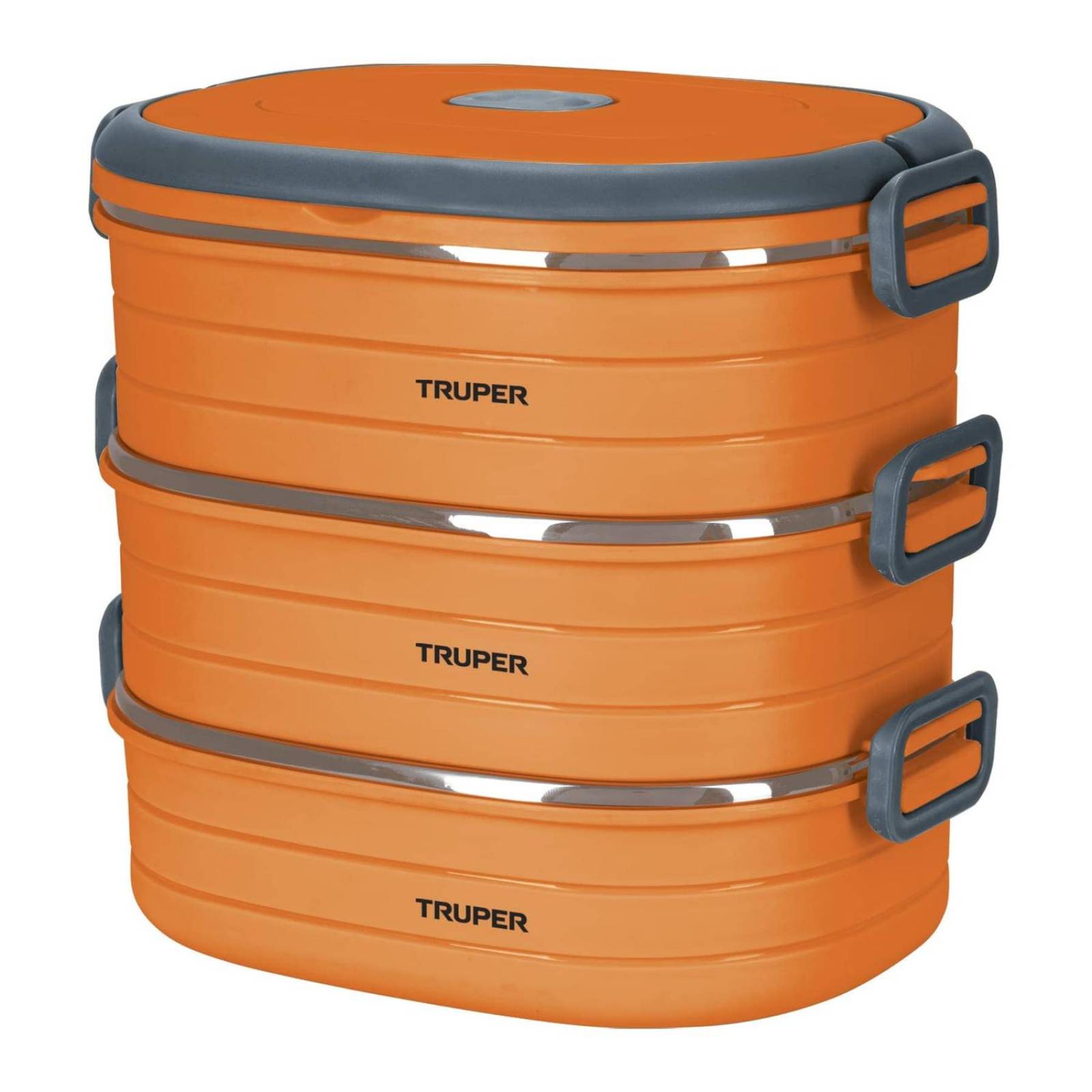 Lonchera térmica con 3 contenedores de acero inoxidable Truper 66076 