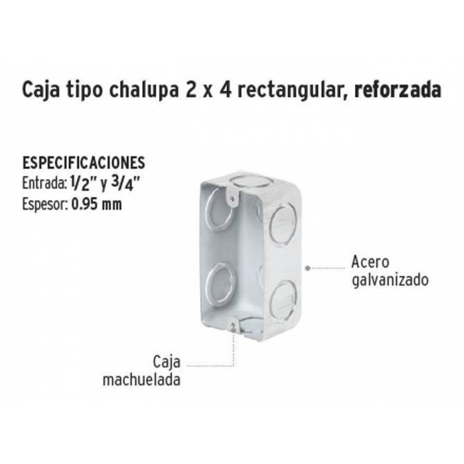 Caja tipo chalupa 2' x 4' reforzada, Volteck 46320