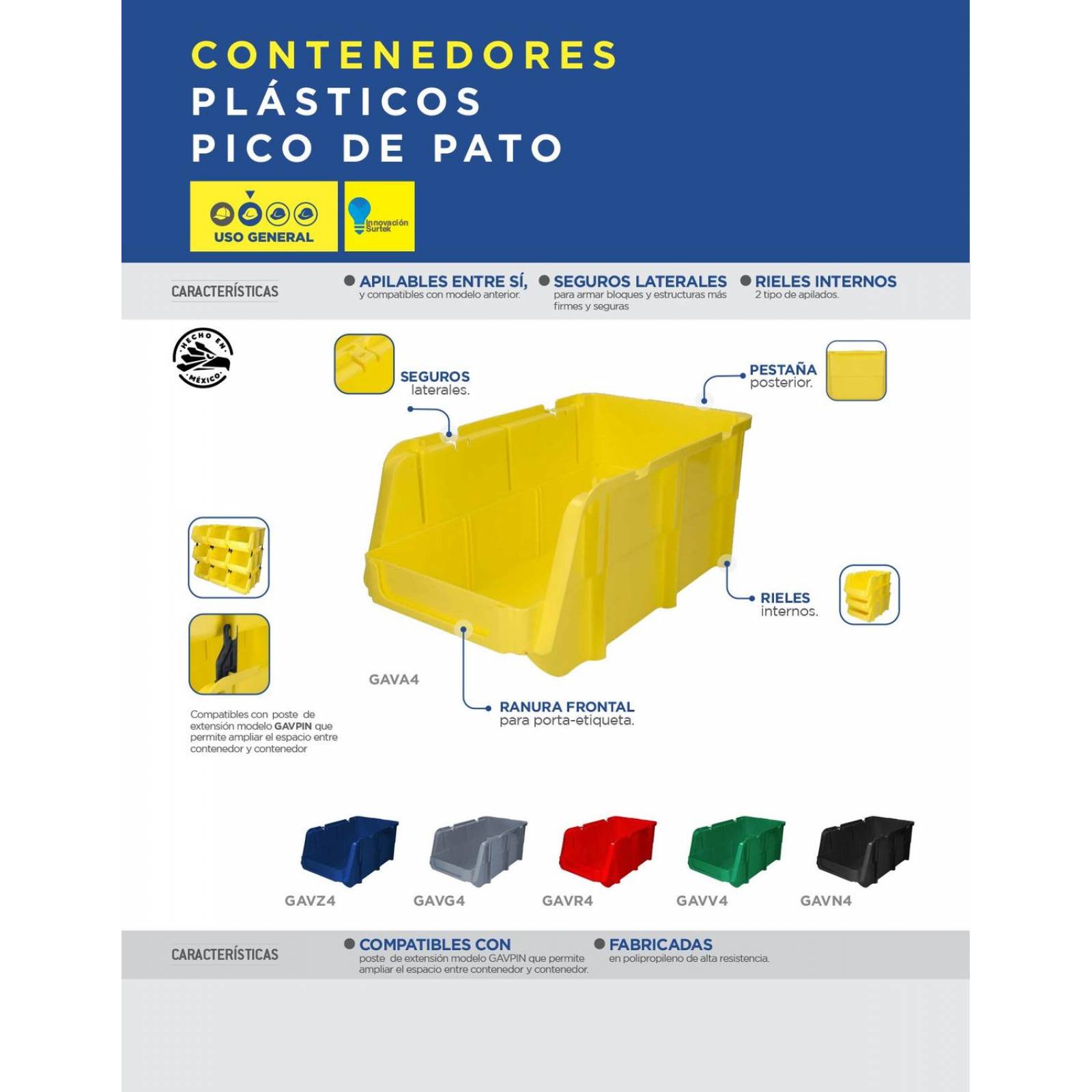 Surtek Gaveta plástica negra 7.5x4x3 GAVN1 