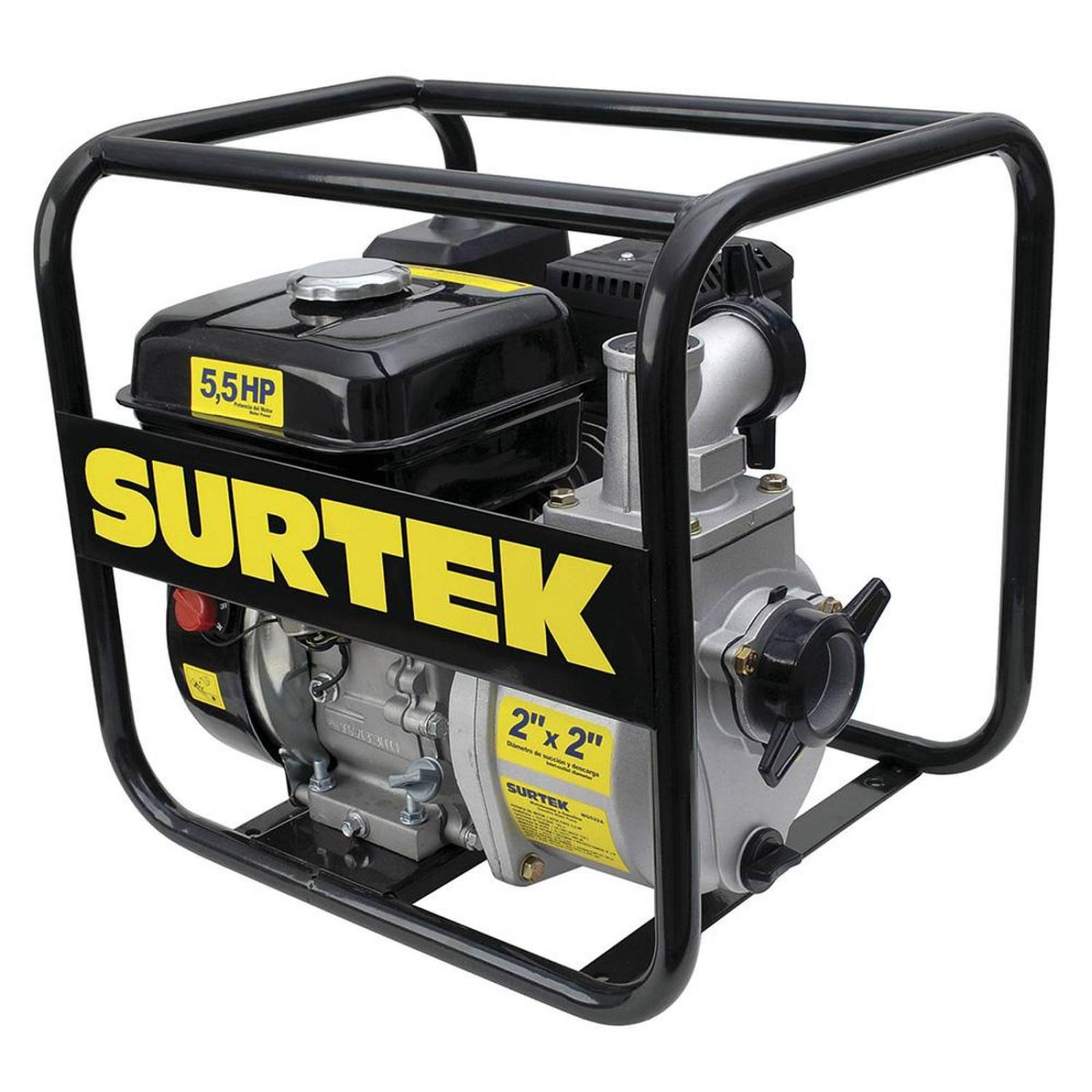 Motobomba a gasolina 2" x 2" 5.5HP 163CC Surtek MG522A 