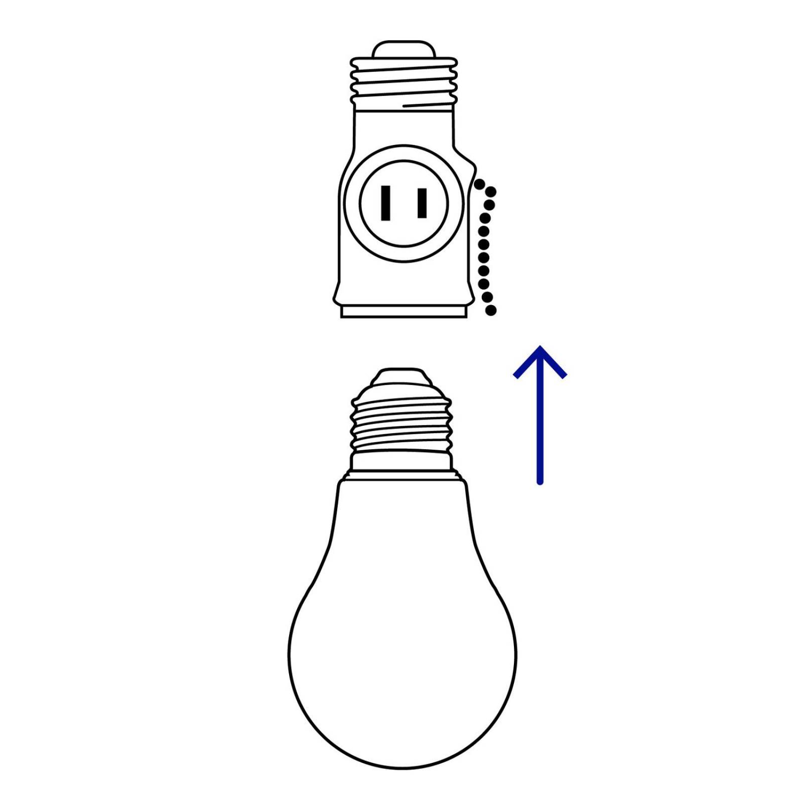 Portalámpara de baquelita, cadena y doble contacto, Volteck 46512 