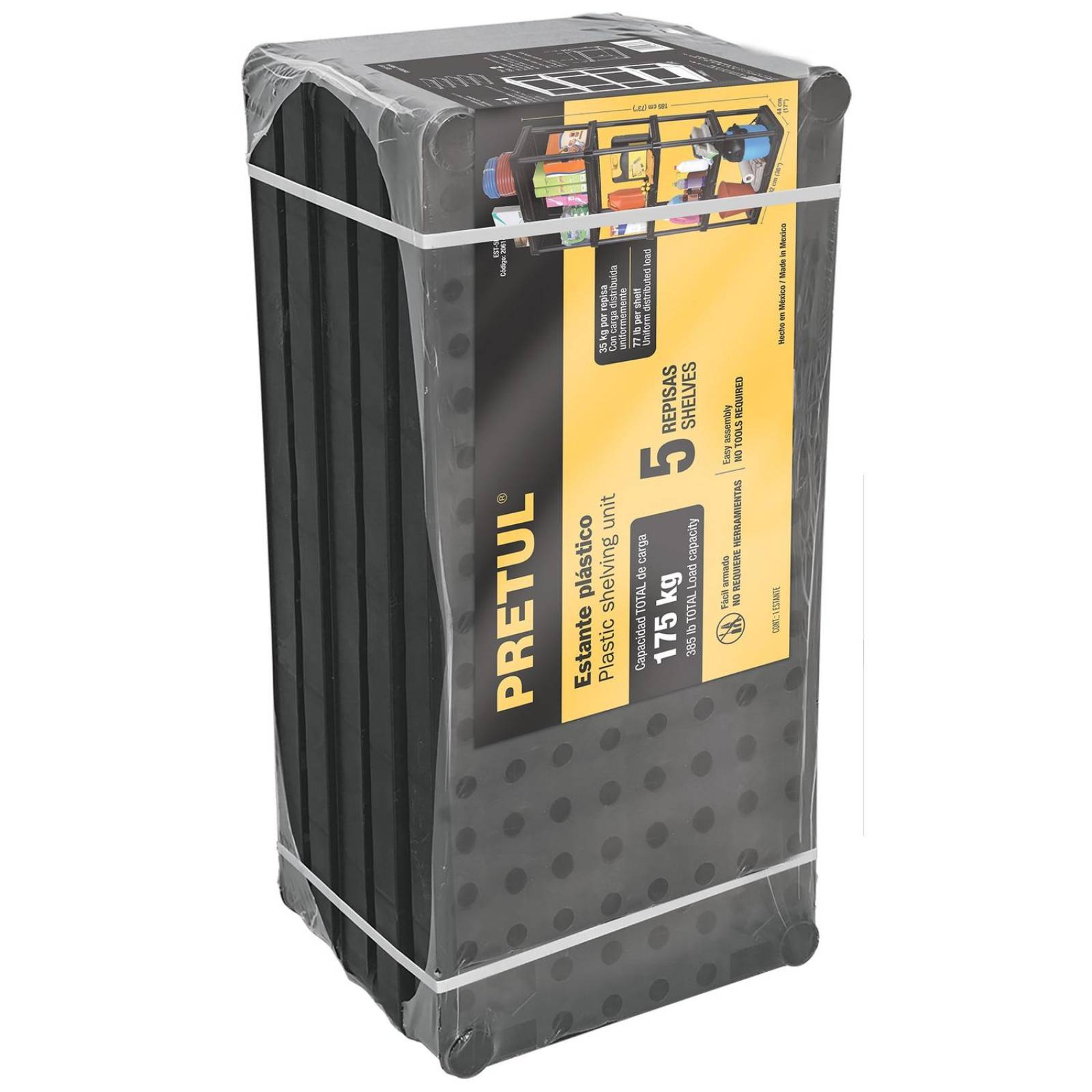 Estante plástico 5 repisas, Pretul 20614 