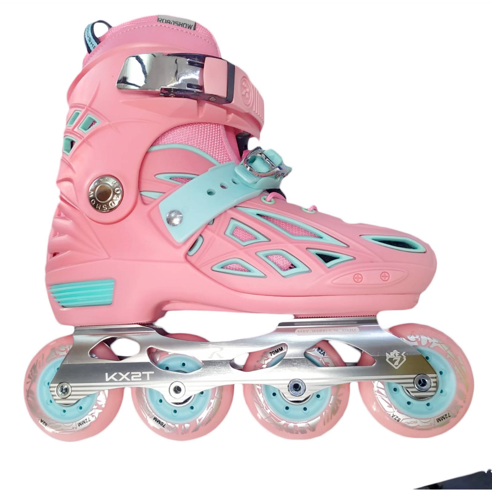 Patines Freeskate Ajustable para Freeride y Calle Rosa