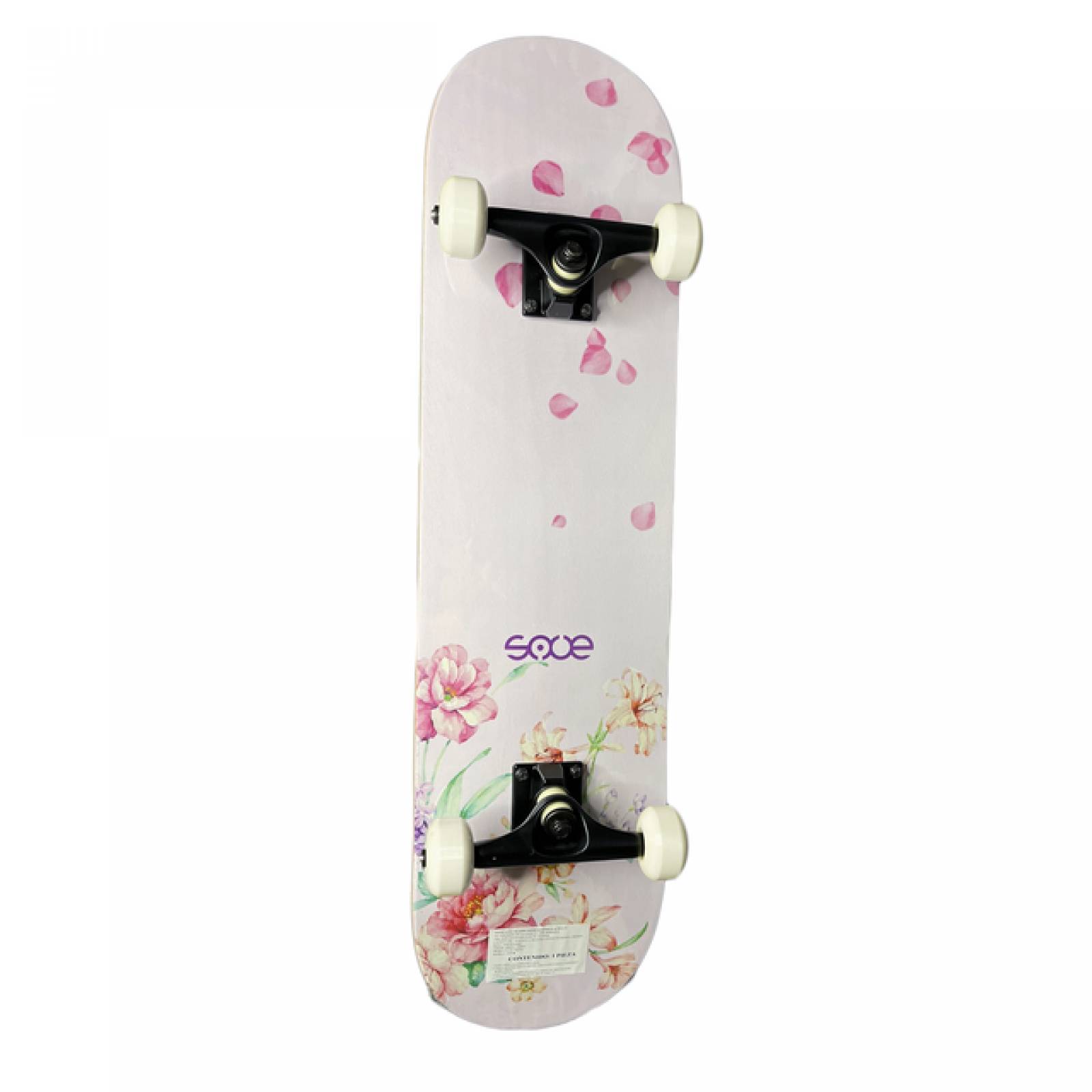 Skateboard Patineta Lija Antiderrapante con dibujo Rosa
