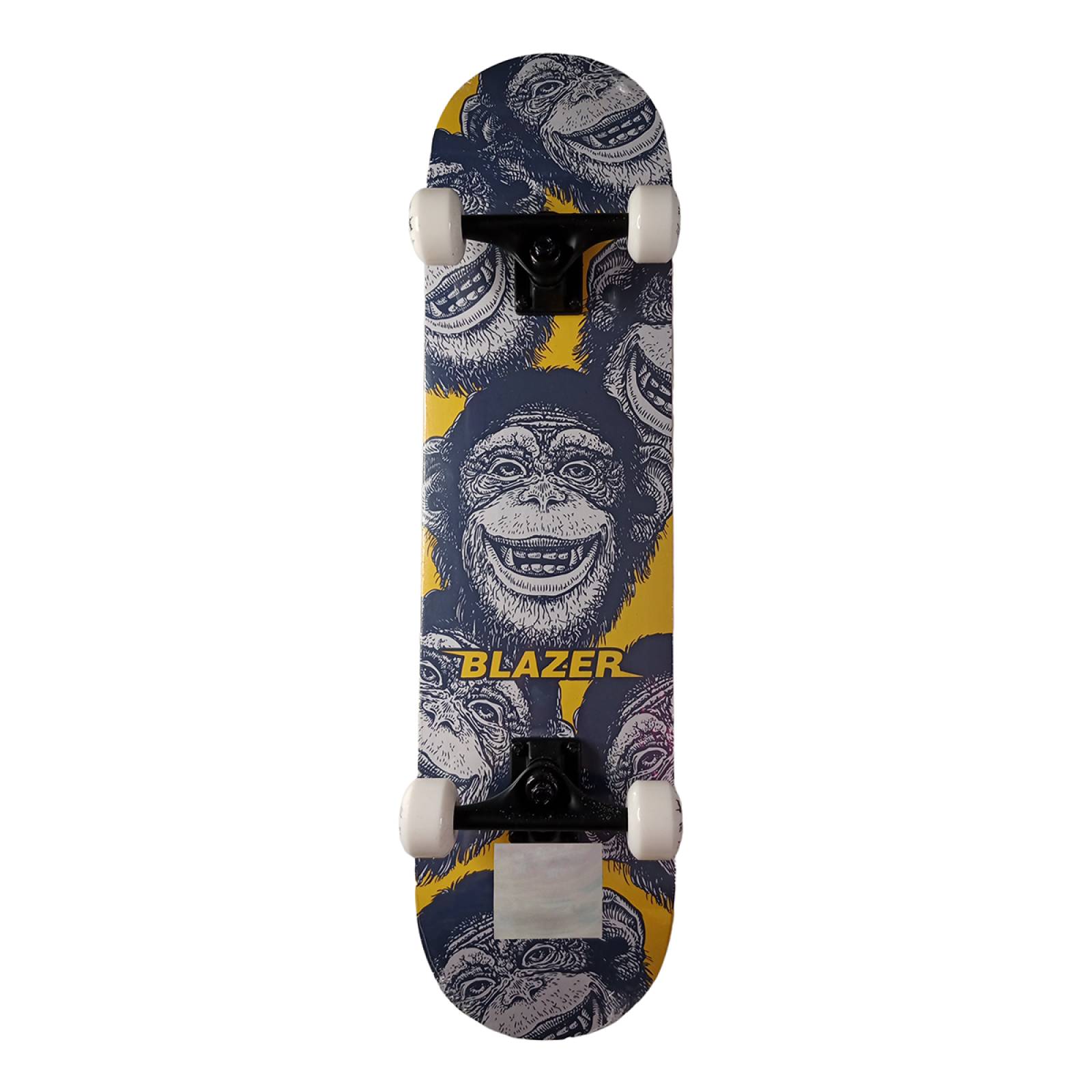 Patineta Skateboard con diseño de Chango y Kit de Protecciones