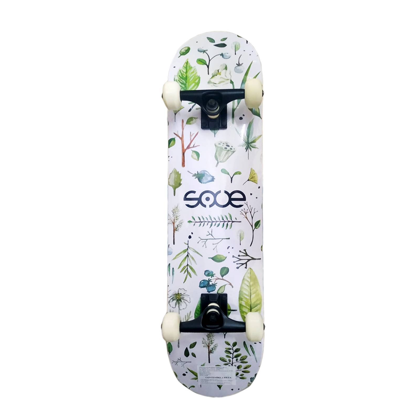 Patineta Skateboard con diseño de Soda y Kit de Protecciones