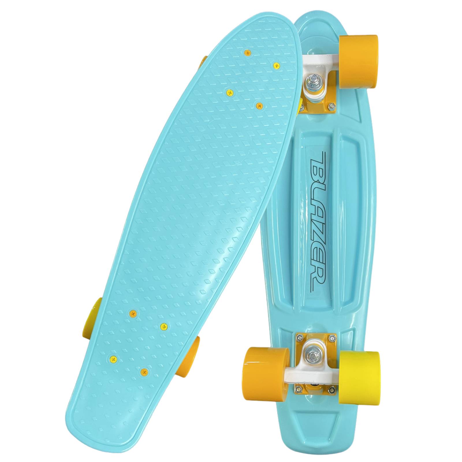 Patineta Pennyboard Cruiser Azul con y Llantas Amarillas