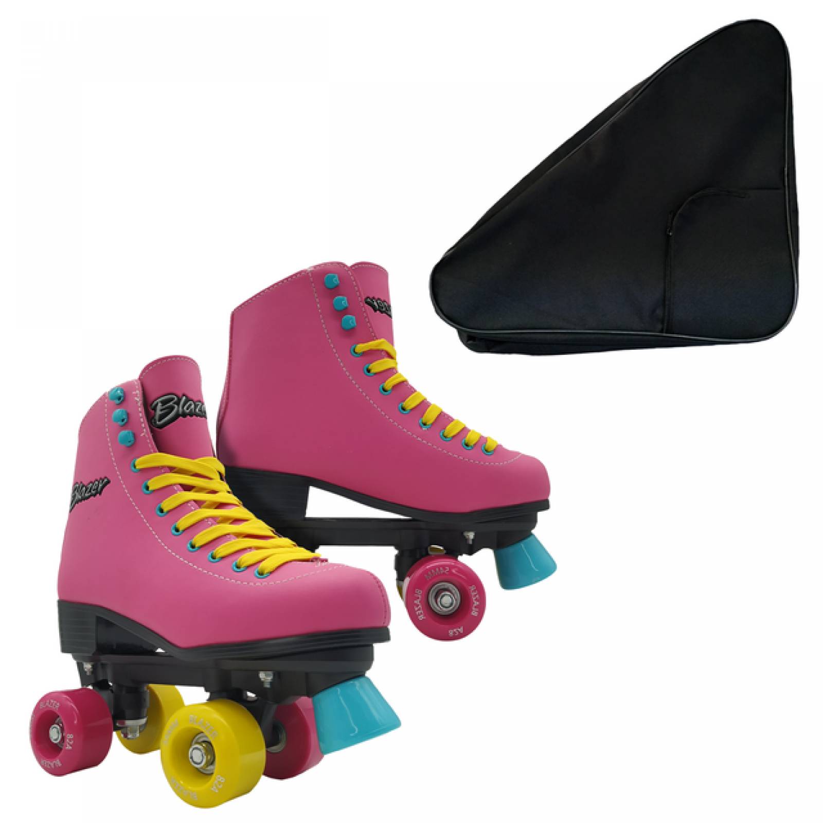 Patines 4 Ruedas Soy Luna Rosa Riel de Plastico infantil con Mochila