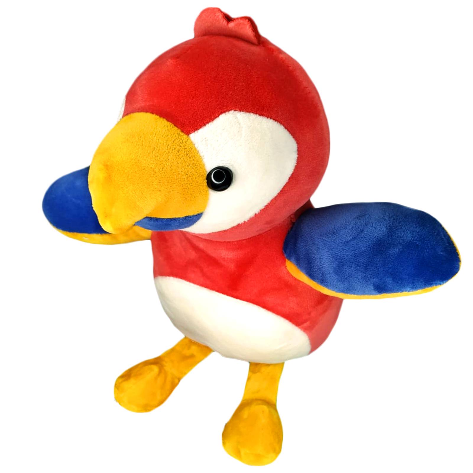 Peluche Loro Perico Rojo Apapachable de Juguete Adorable