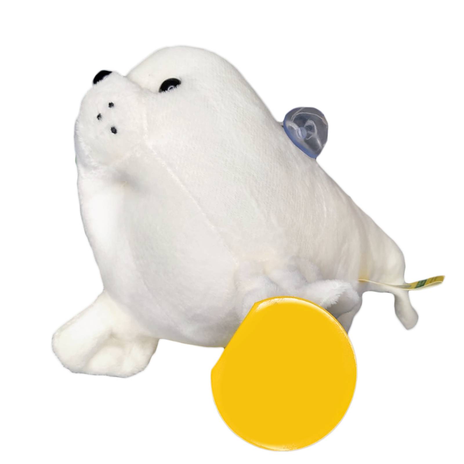Peluche Foca Blanca con Chupón de Juguete Adorable Esponjosa