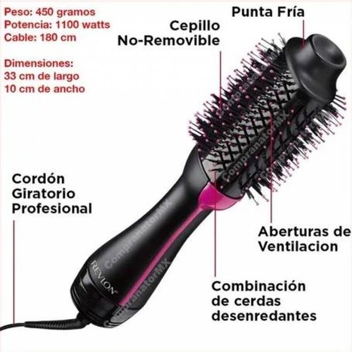 Cepillo y secador de salón para cabello, de Revlon : Belleza y Cuidado  Personal 