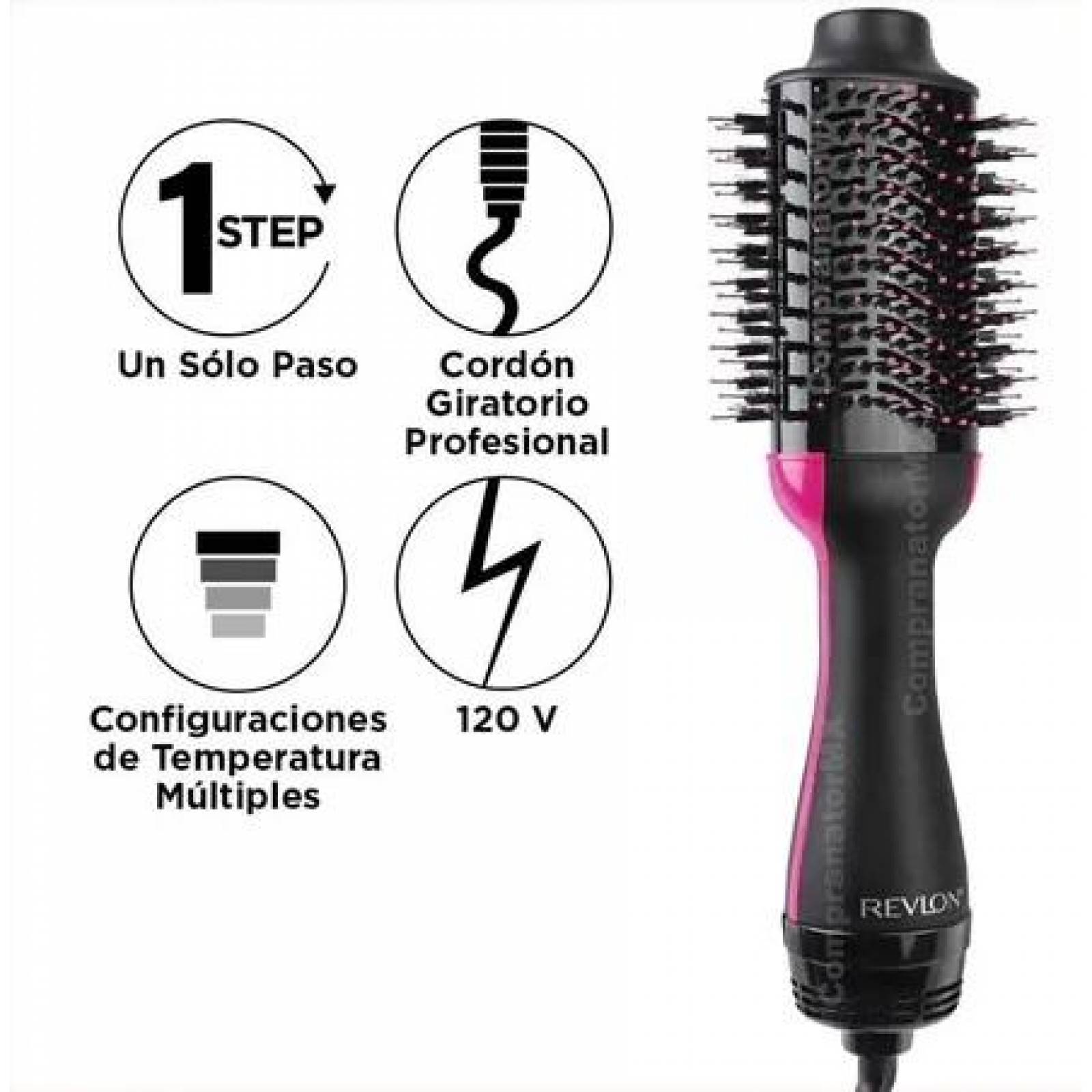 Cepillo Secador Revlon Salon One Step Pro Oval Voluminizador 