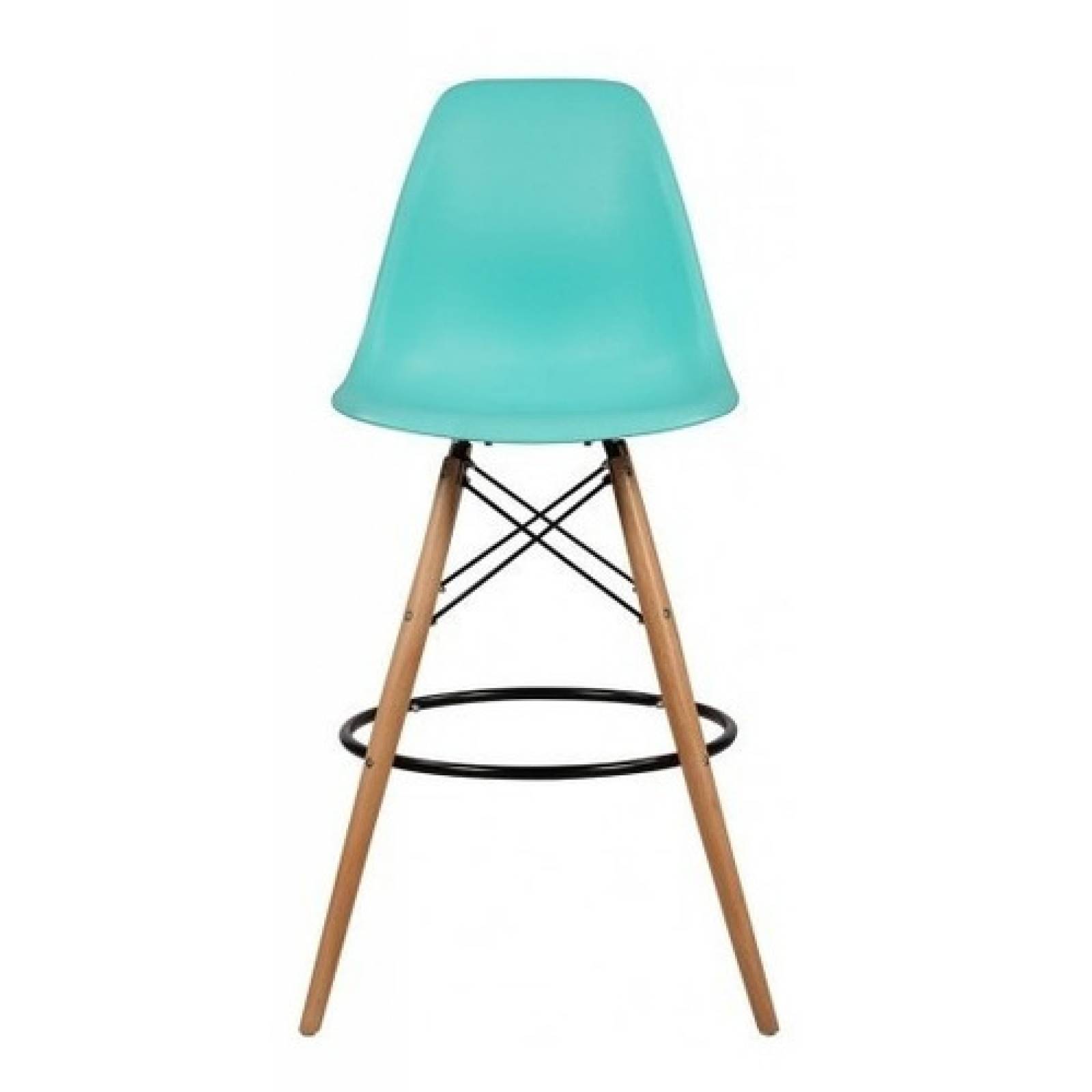Banco Alto Réplica Eames 70 Cm   Turquesa