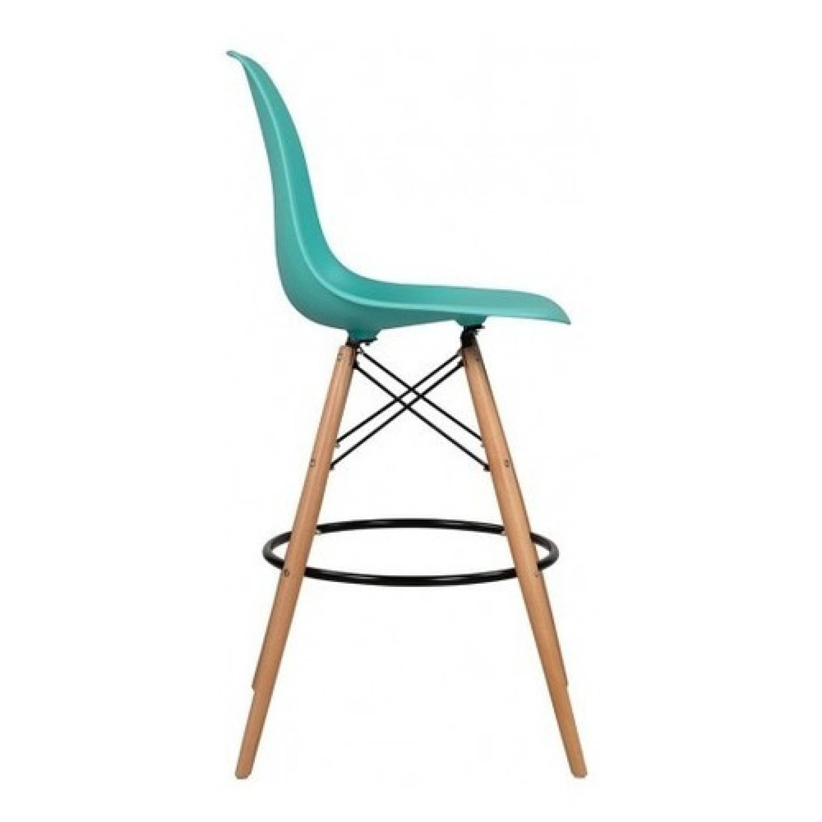 Banco Alto Réplica Eames 70 Cm   Turquesa