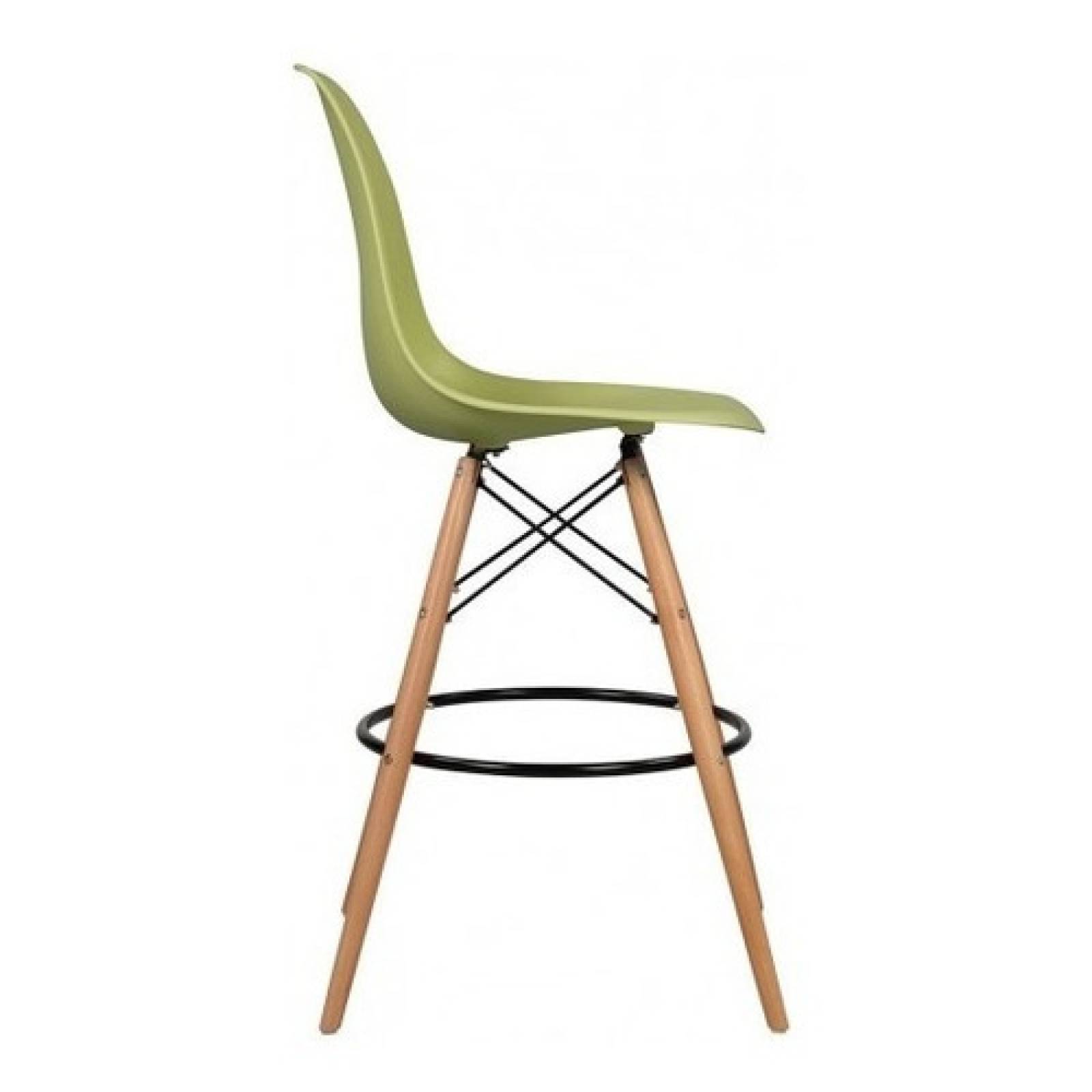 Banco Alto Réplica Eames 70 Cm   Verde