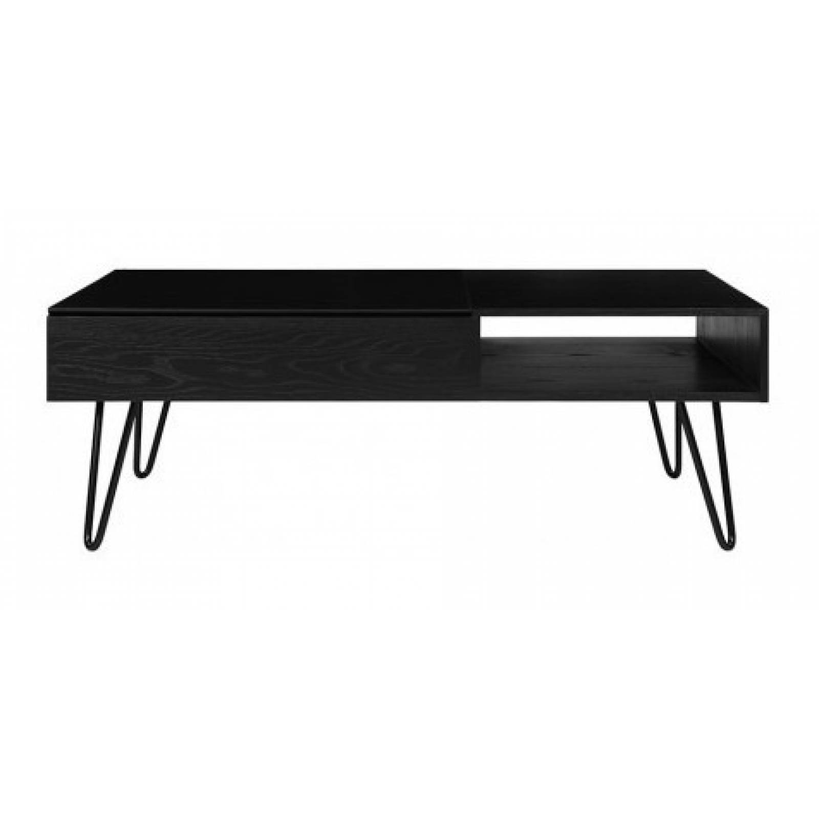 Mesa De Centro Gaia Yoco Madera Minimalista Moderna Negro