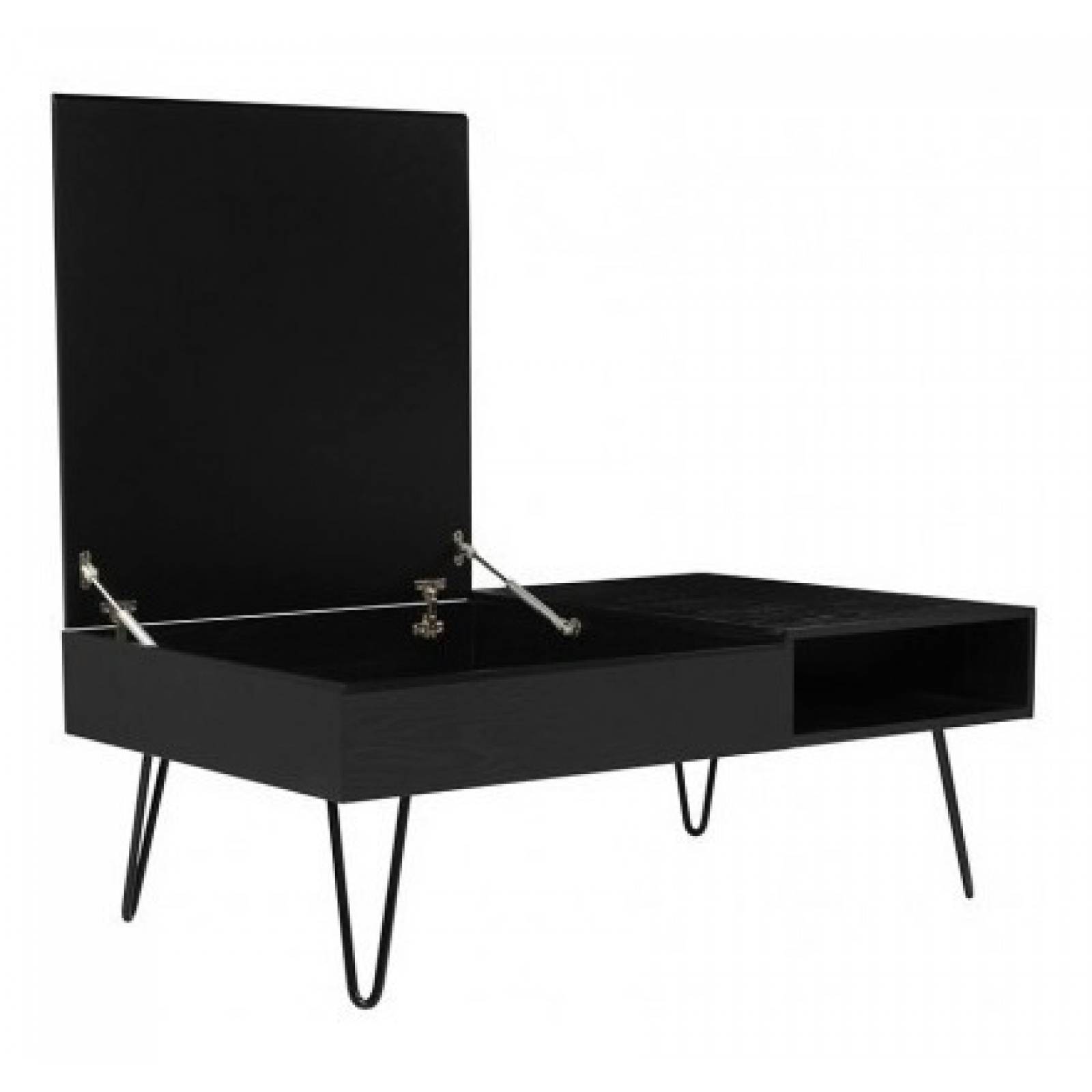 Mesa De Centro Gaia Yoco Madera Minimalista Moderna Negro