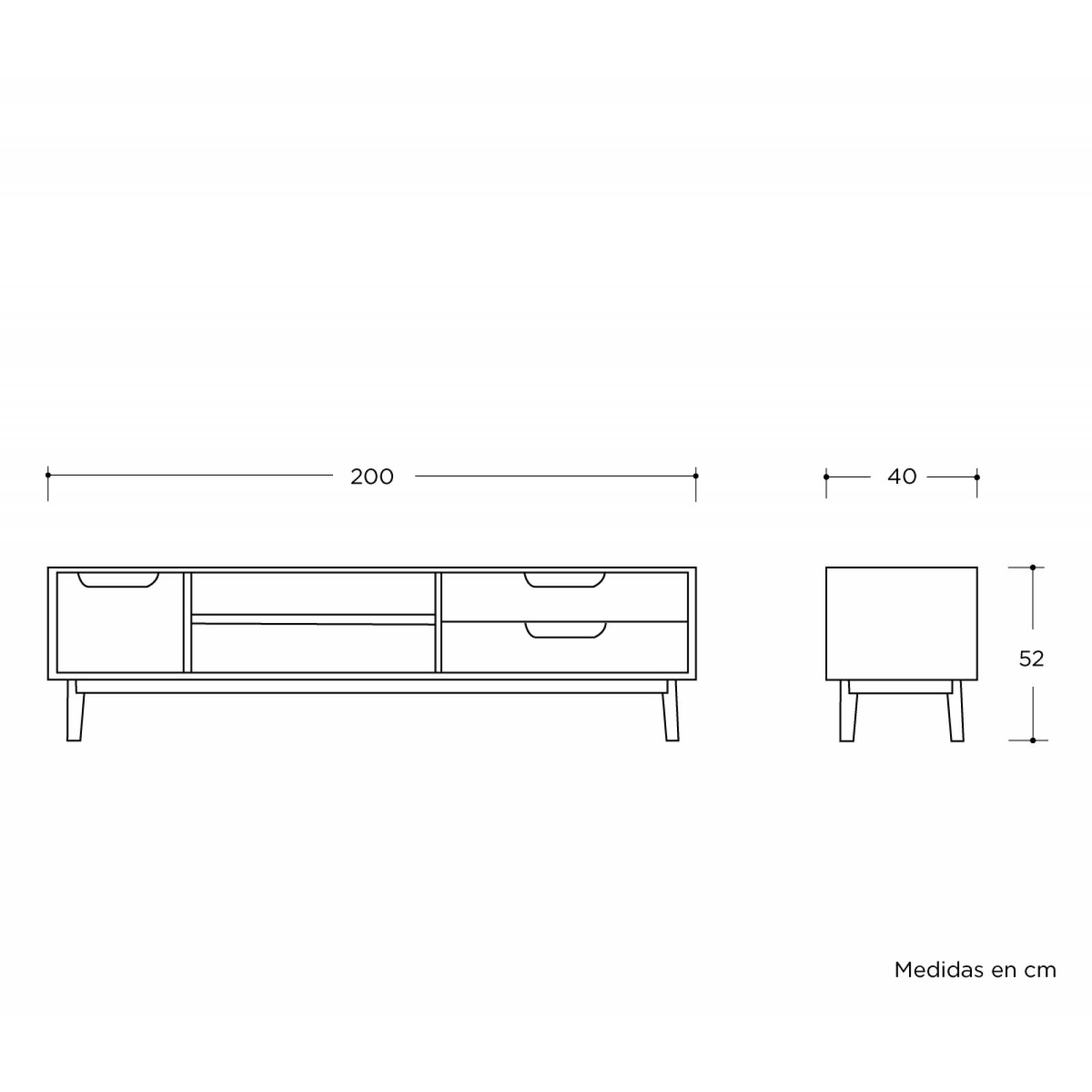 Mueble para tv Talitha 200 cm - Encino