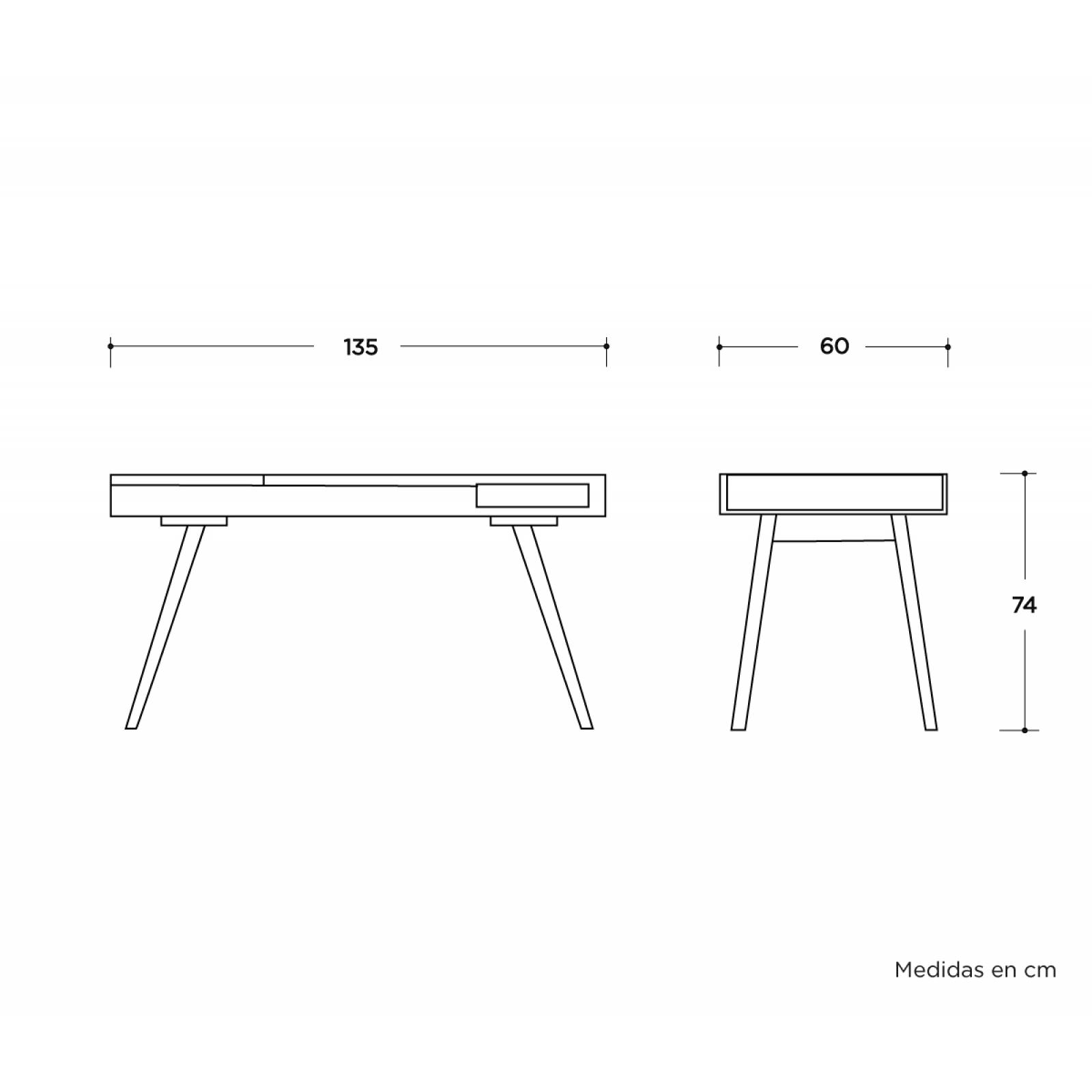Escritorio Vallarta   Silla replica Eames   Negro
