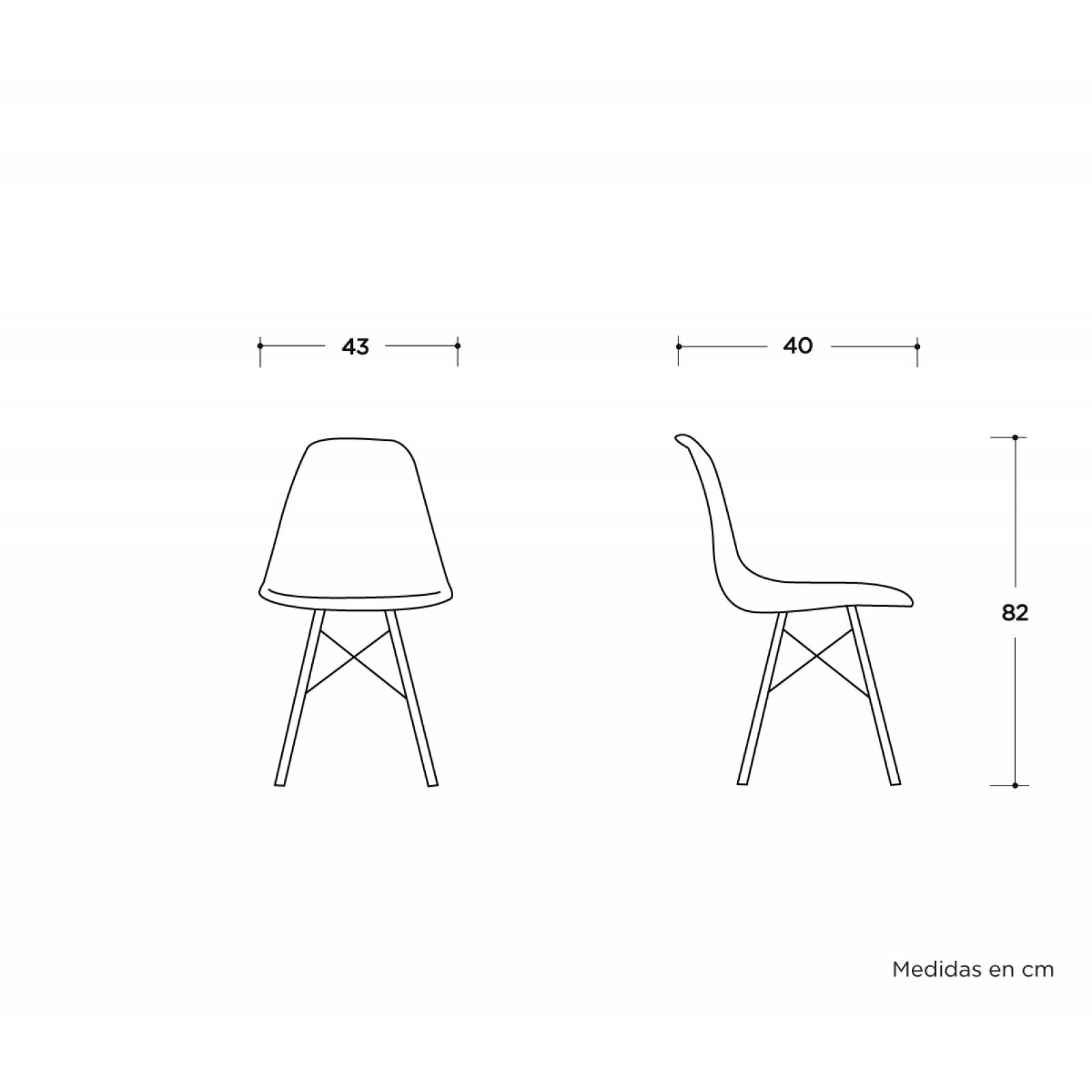 Escritorio Vallarta   Silla replica Eames   Negro