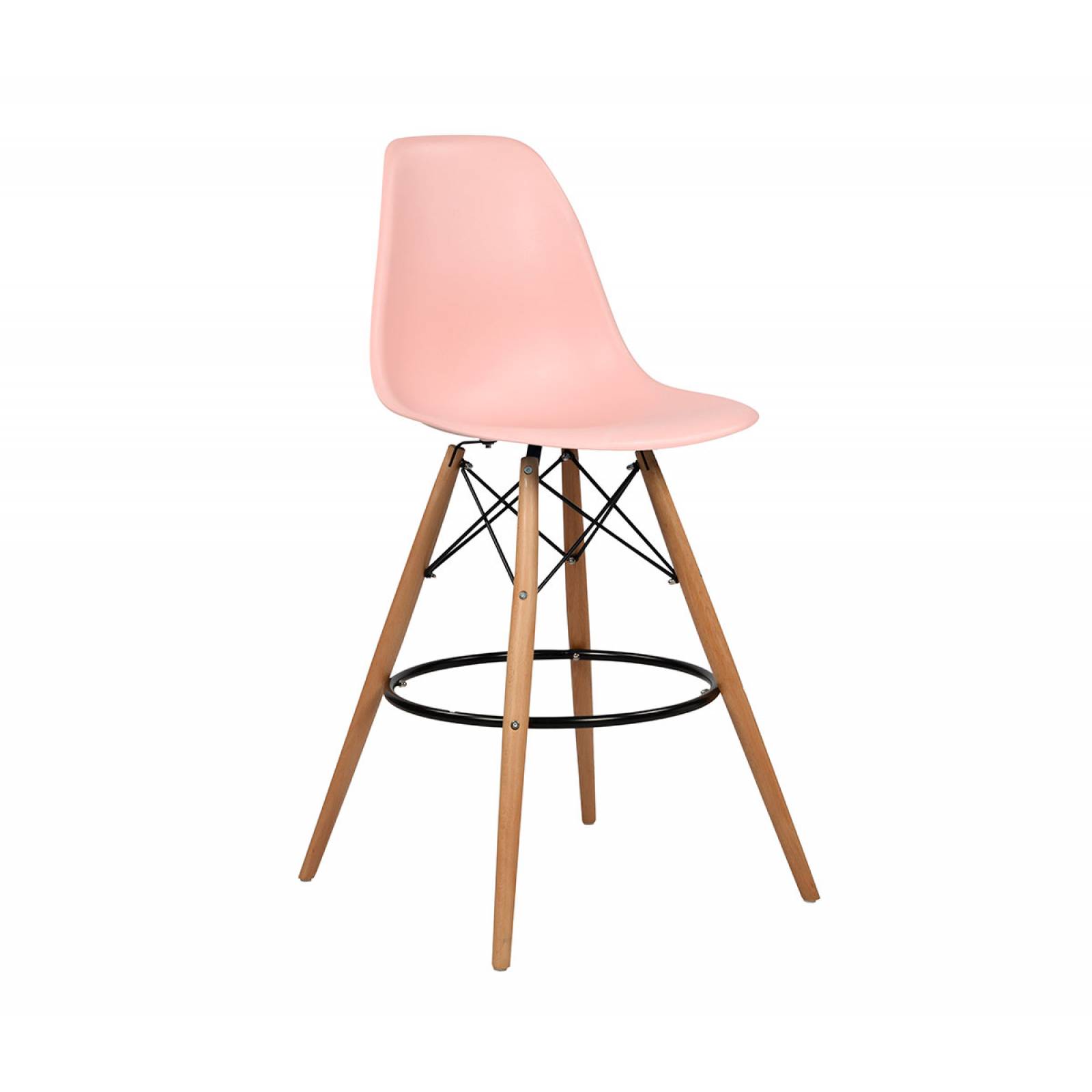Set de 4 Bancos altos réplica Eames 70 cm Rosa