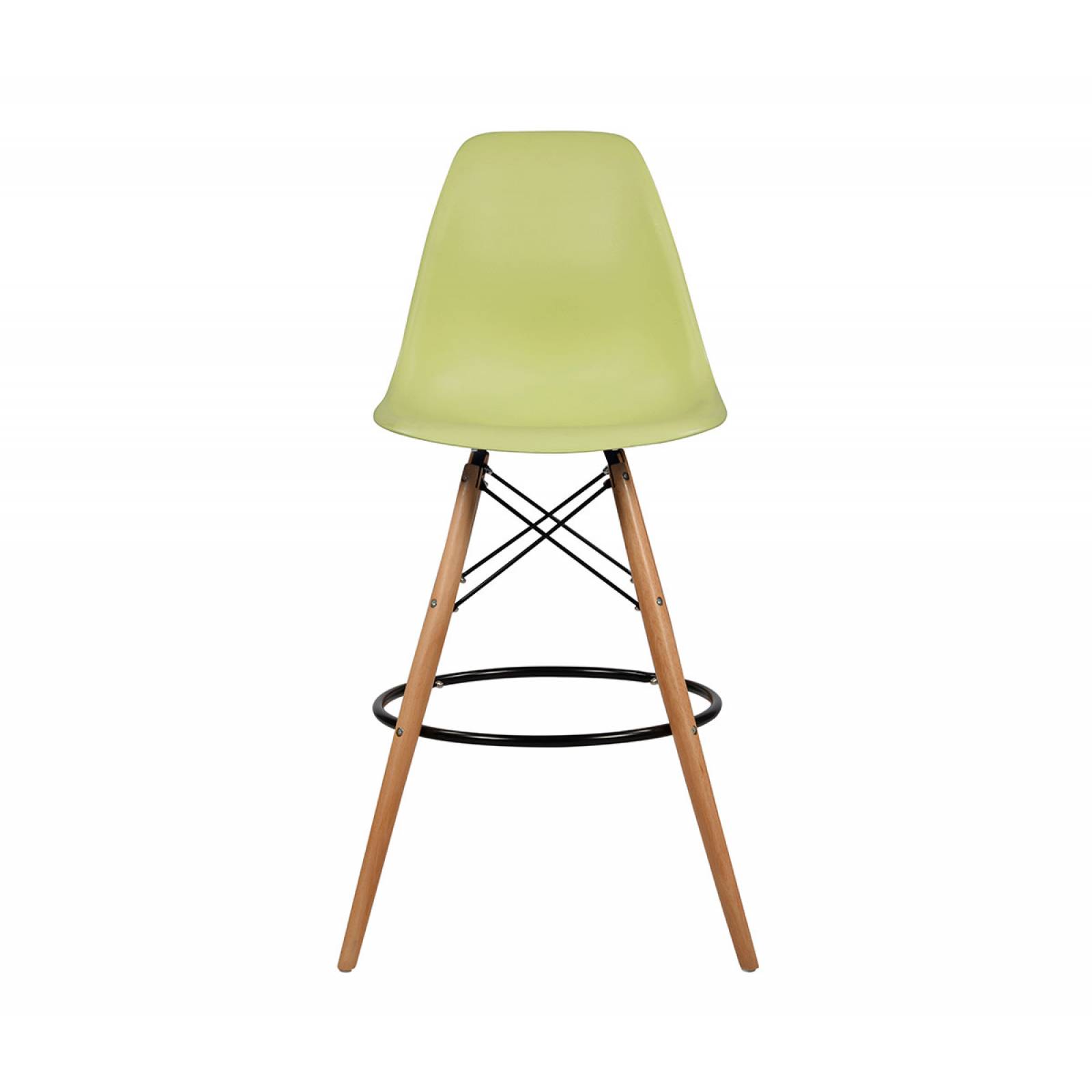 Set de 2 Bancos altos réplica Eames 70 cm   Verde