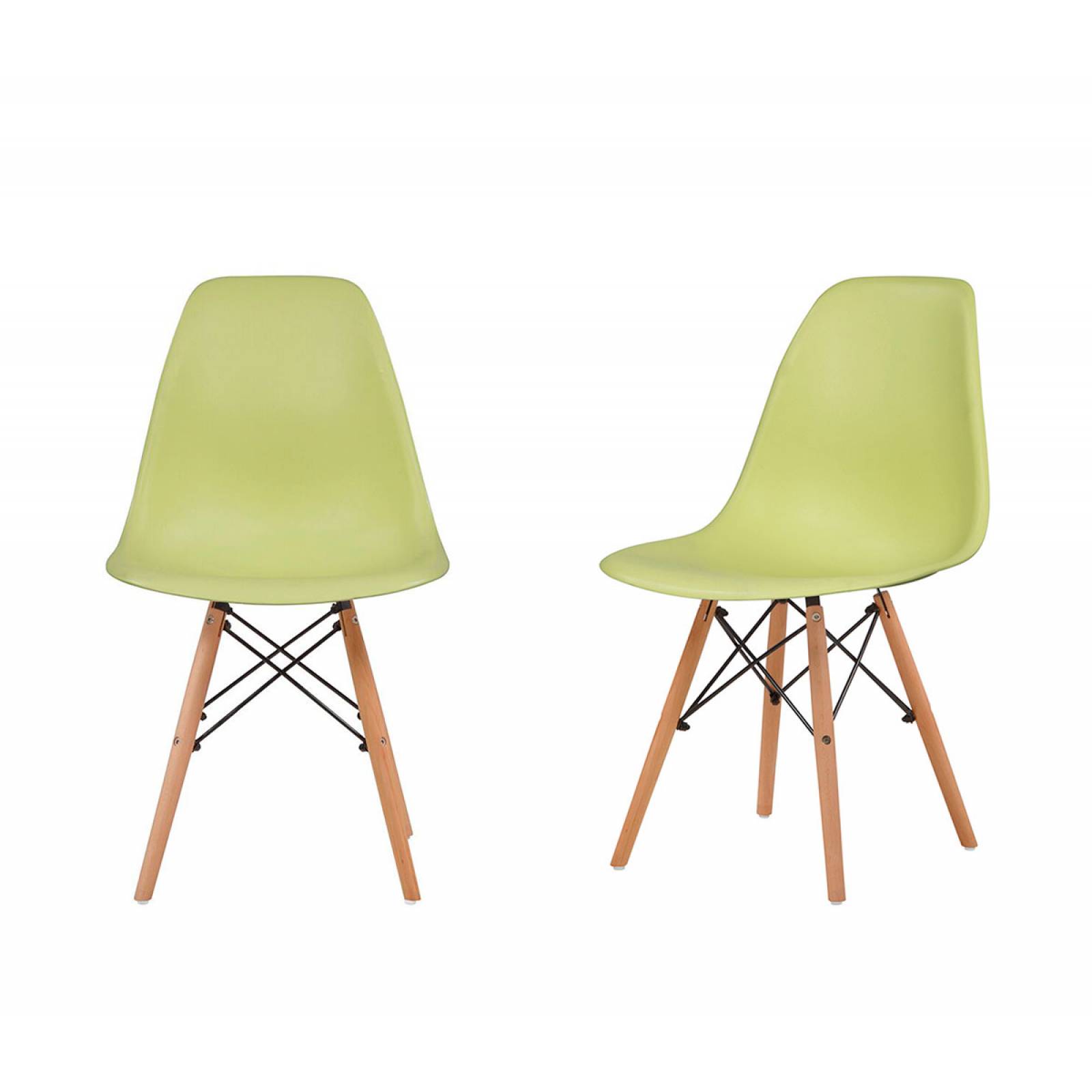 Set de 2 Sillas réplica Eames   Verde