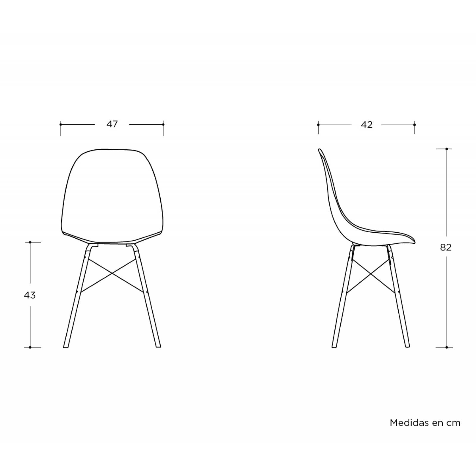 Set de 2 Sillas réplica Eames   Verde