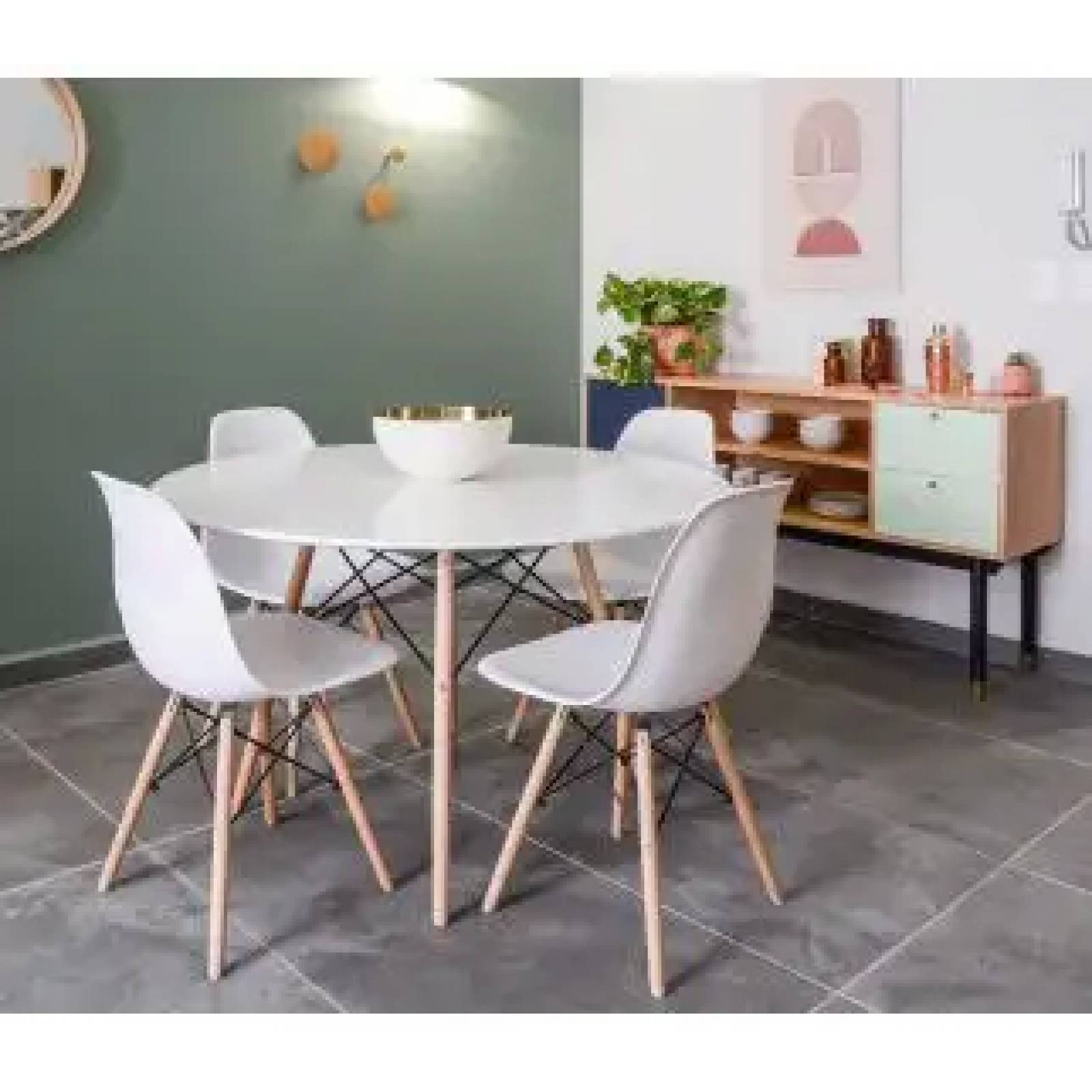 Set de 4 sillas Eames Amarillo