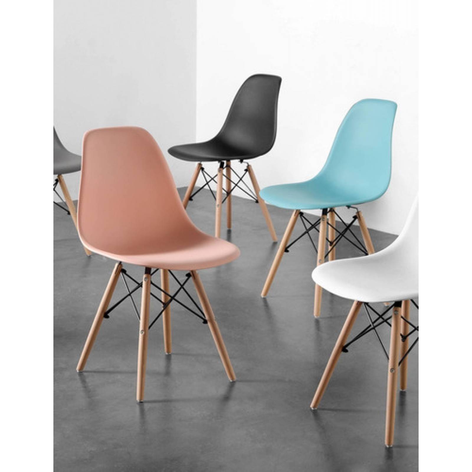 Silla De Comedor Réplica Eames   Turquesa