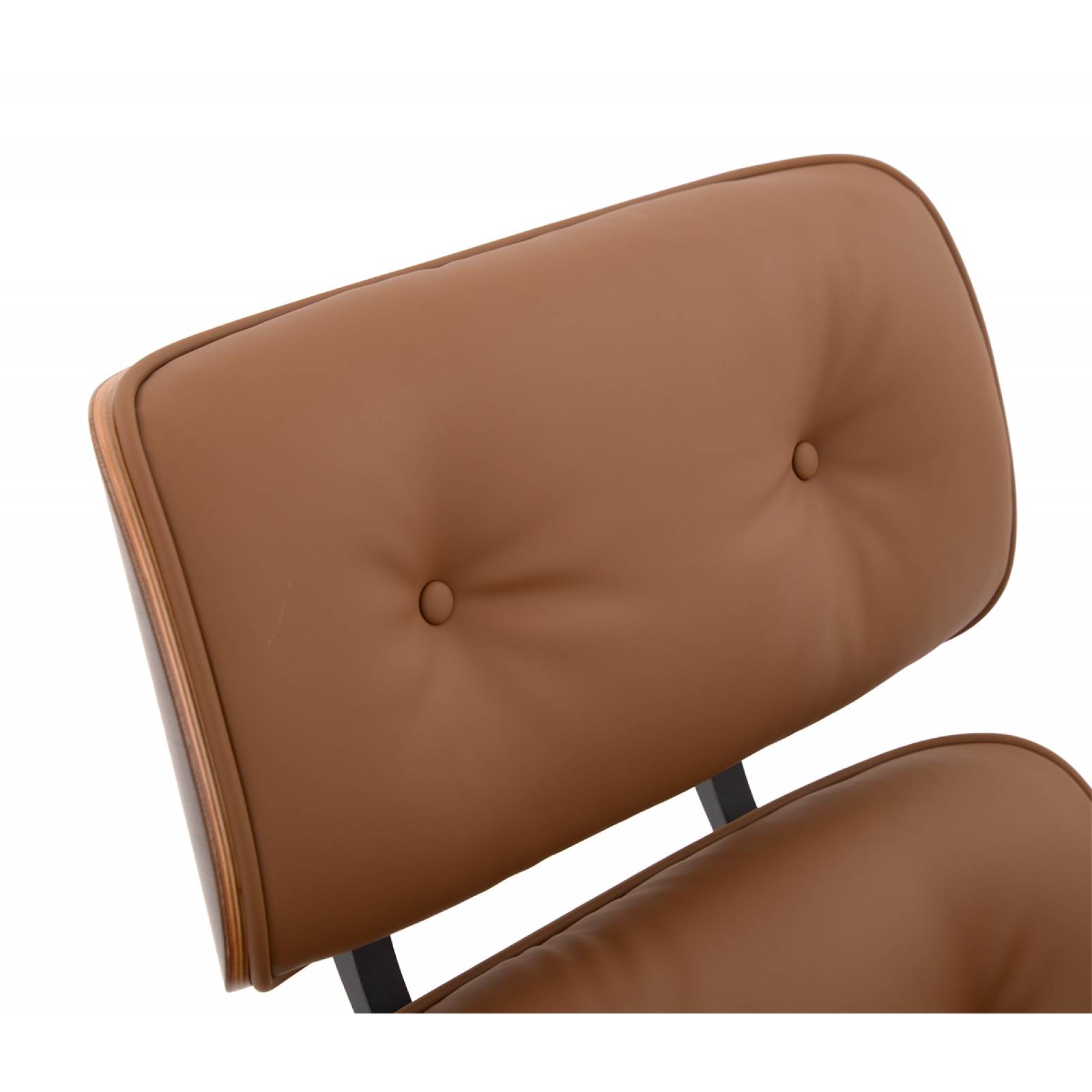 Silla replica Eames Lounge Ottoman Nogal con café