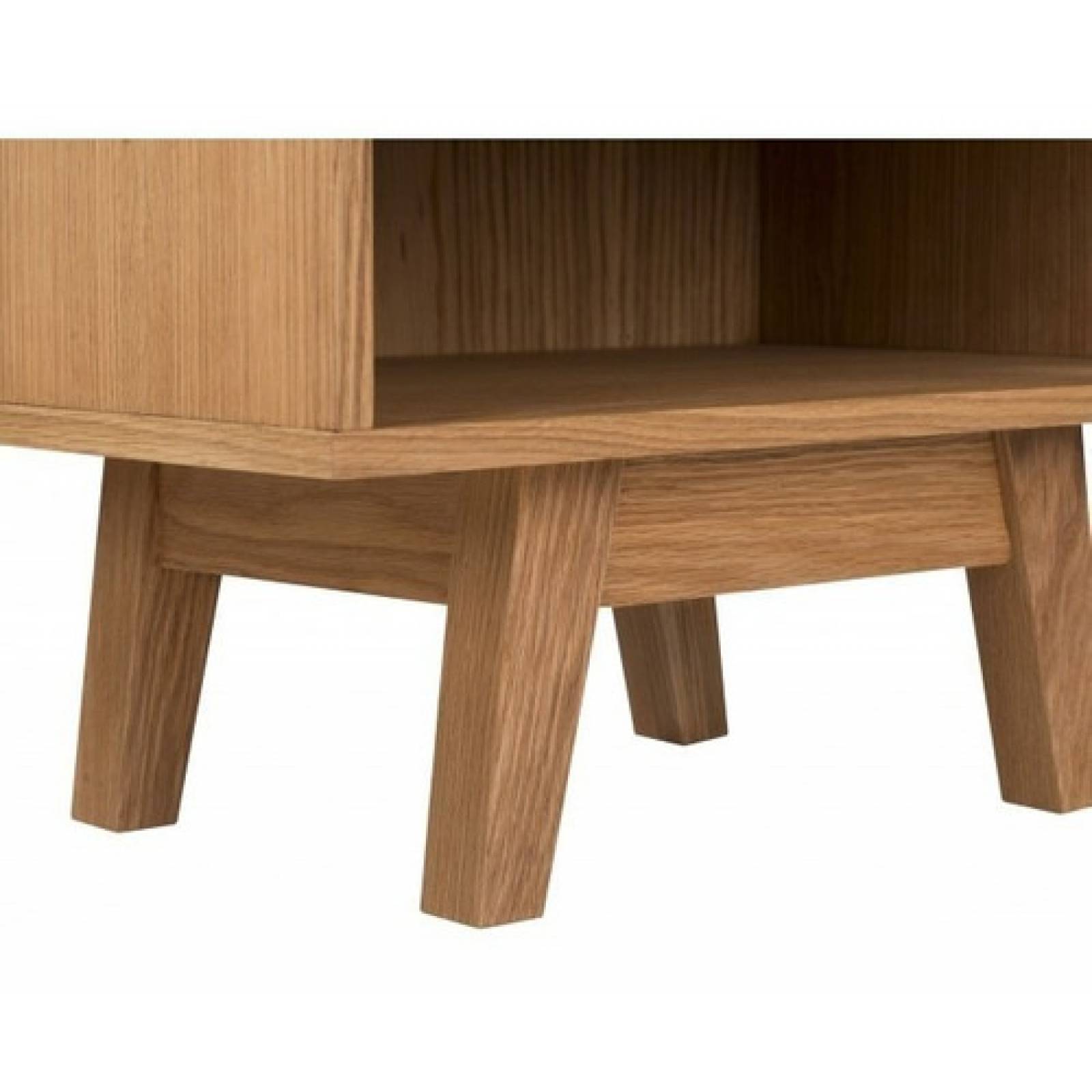 Buró Gaia Evo Recamara Minimalista Madera Encino Blanco