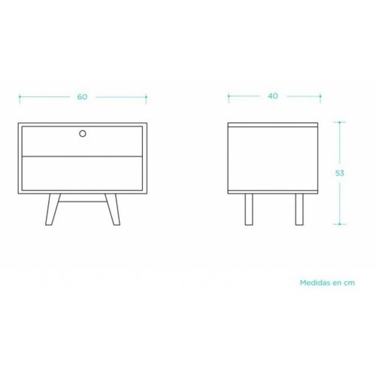 Buró Gaia Evo Recamara Minimalista Madera Encino Blanco