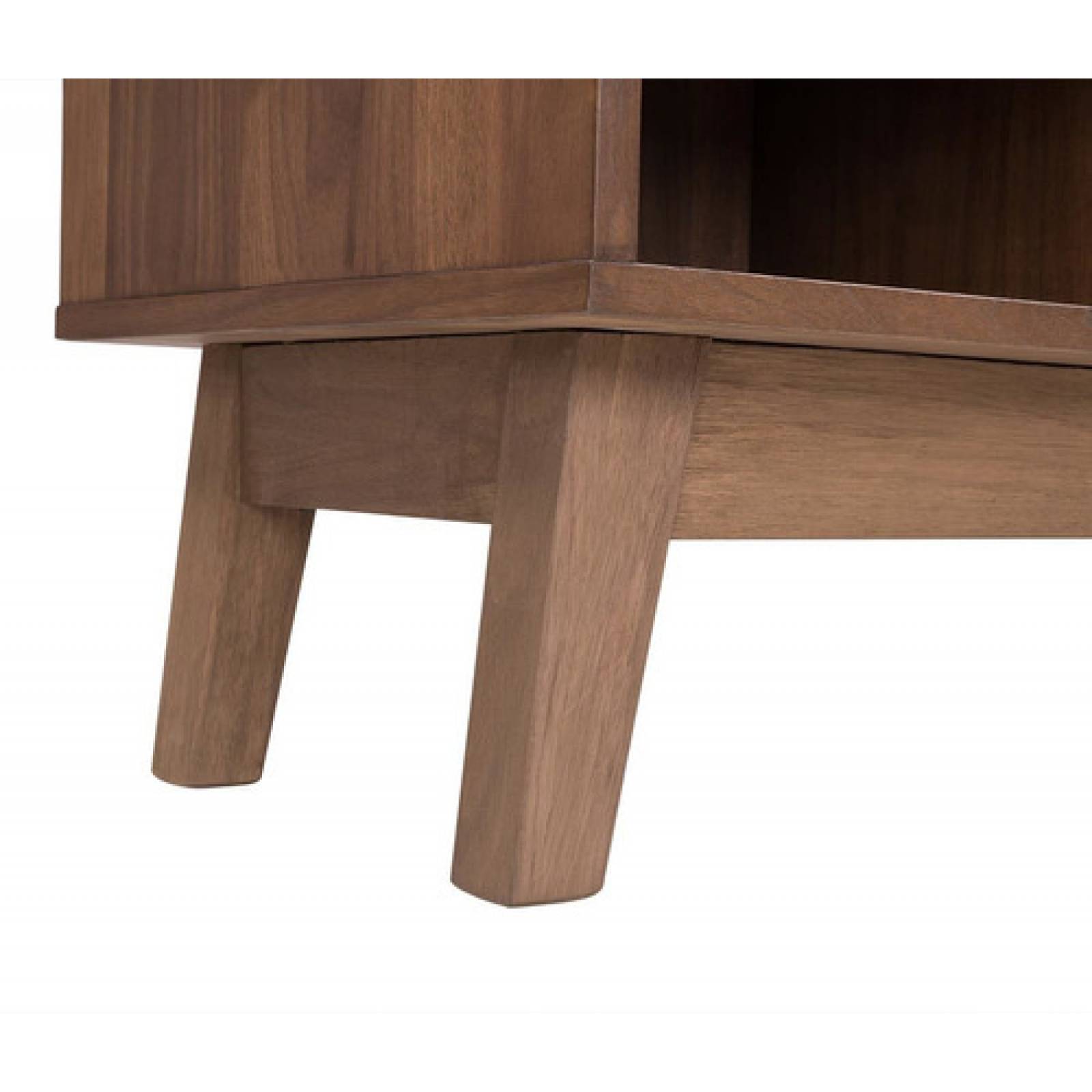 Credenza Bar Gaia Evo Madera Nogal Botellas Moderno Gris