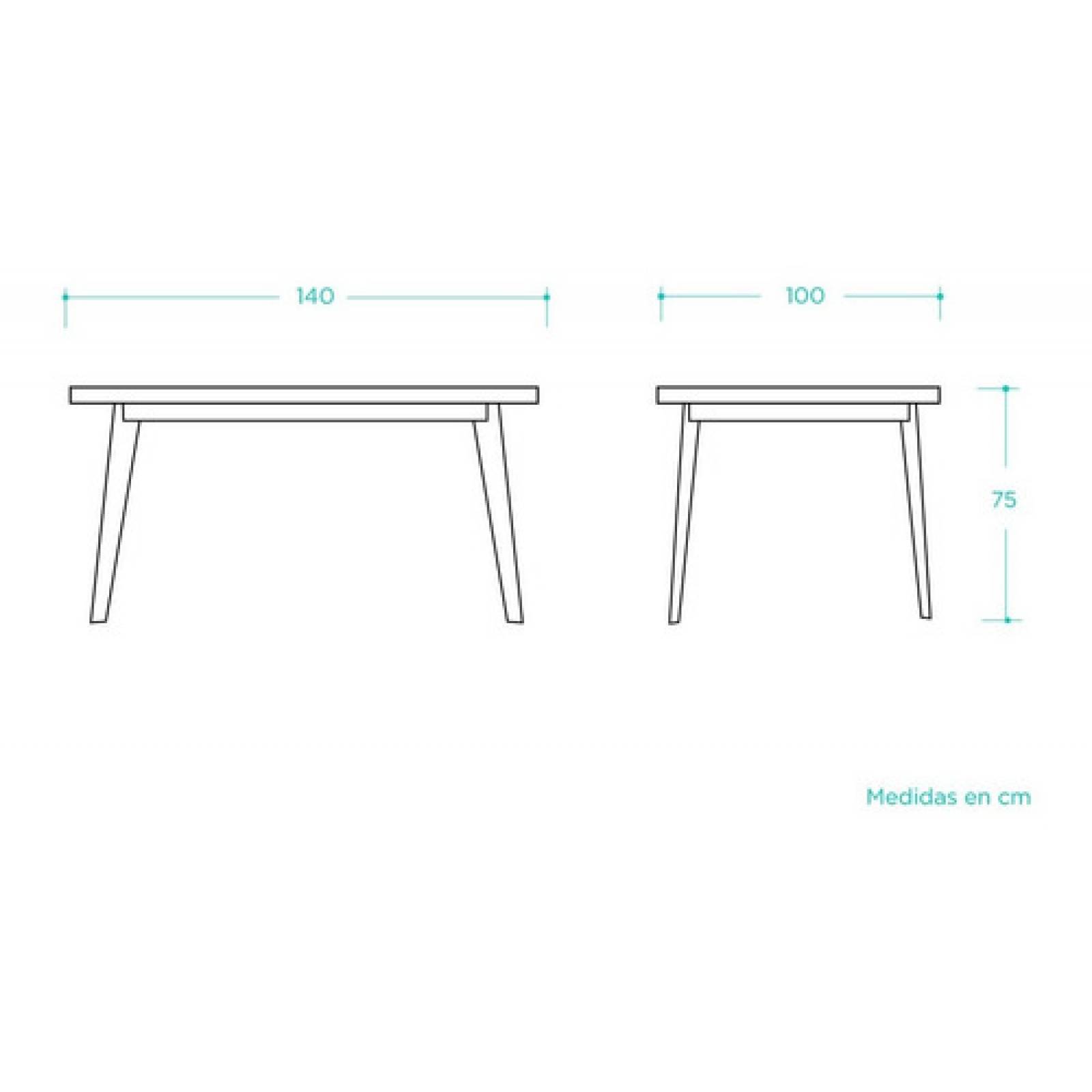 Mesa De Comedor Evo 140cm Nogal