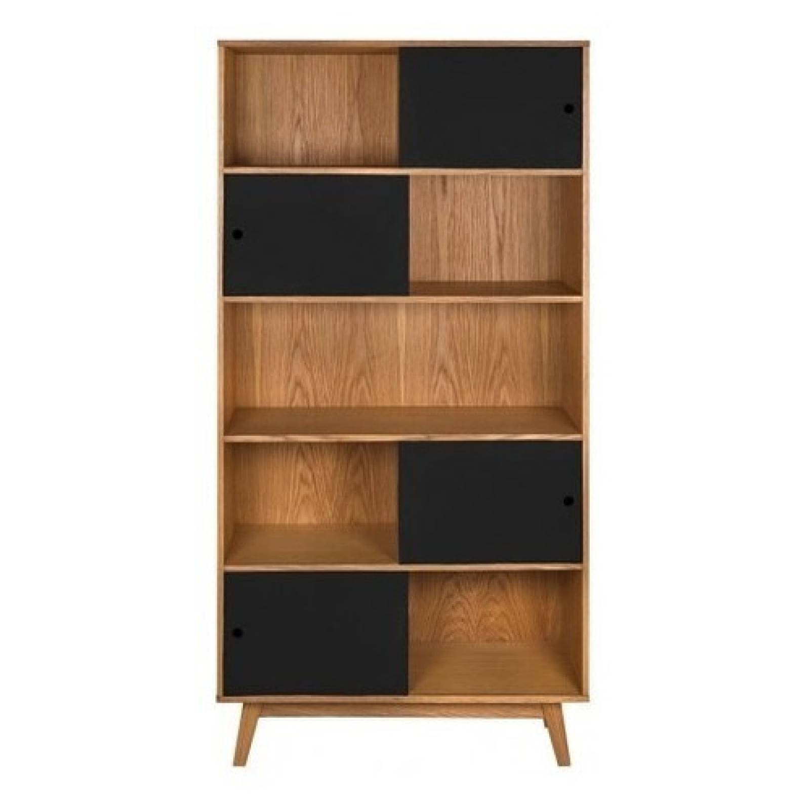 Librero Gaia Evo Madera Moderno Mueble Juguetero Negro