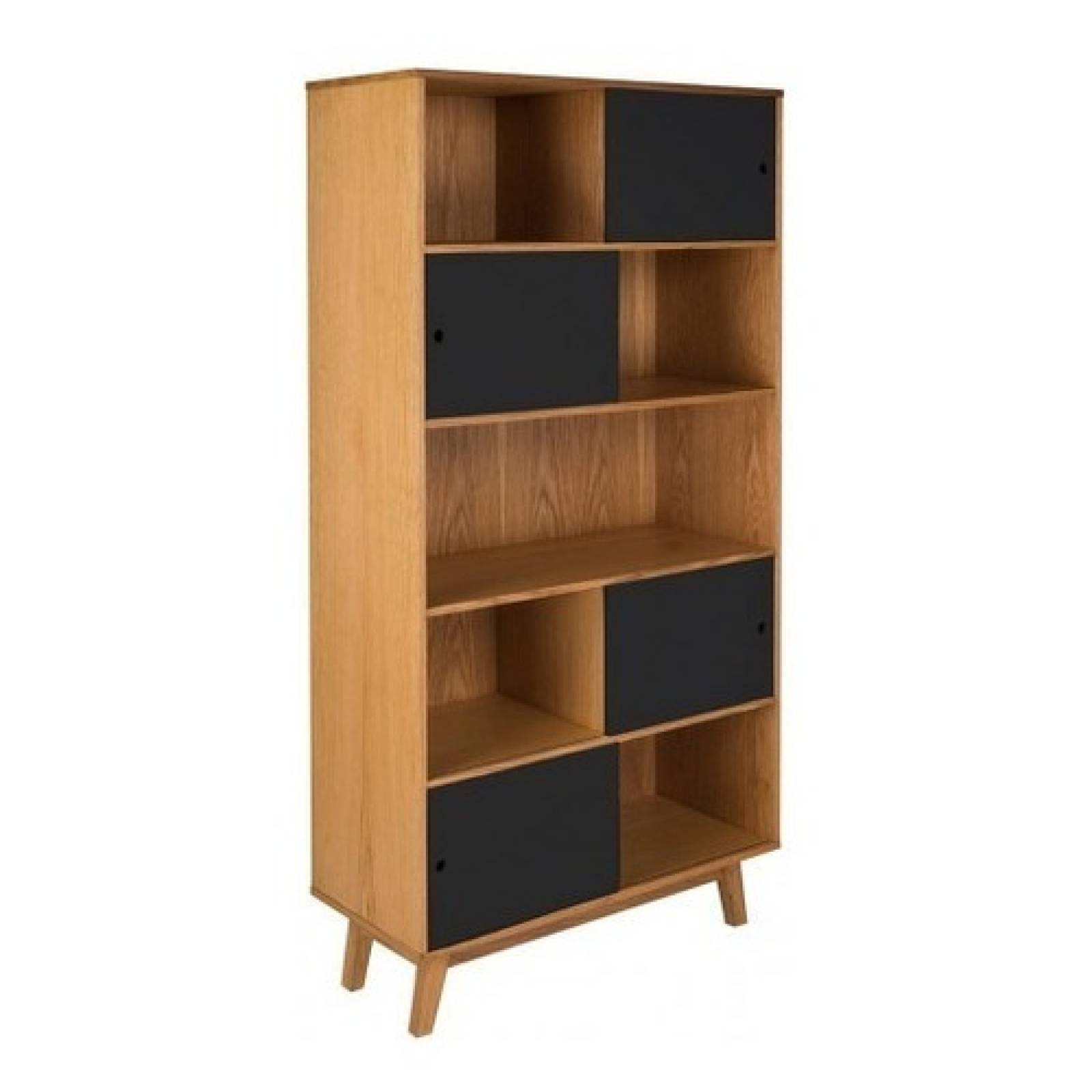 Librero Gaia Evo Madera Moderno Mueble Juguetero Negro